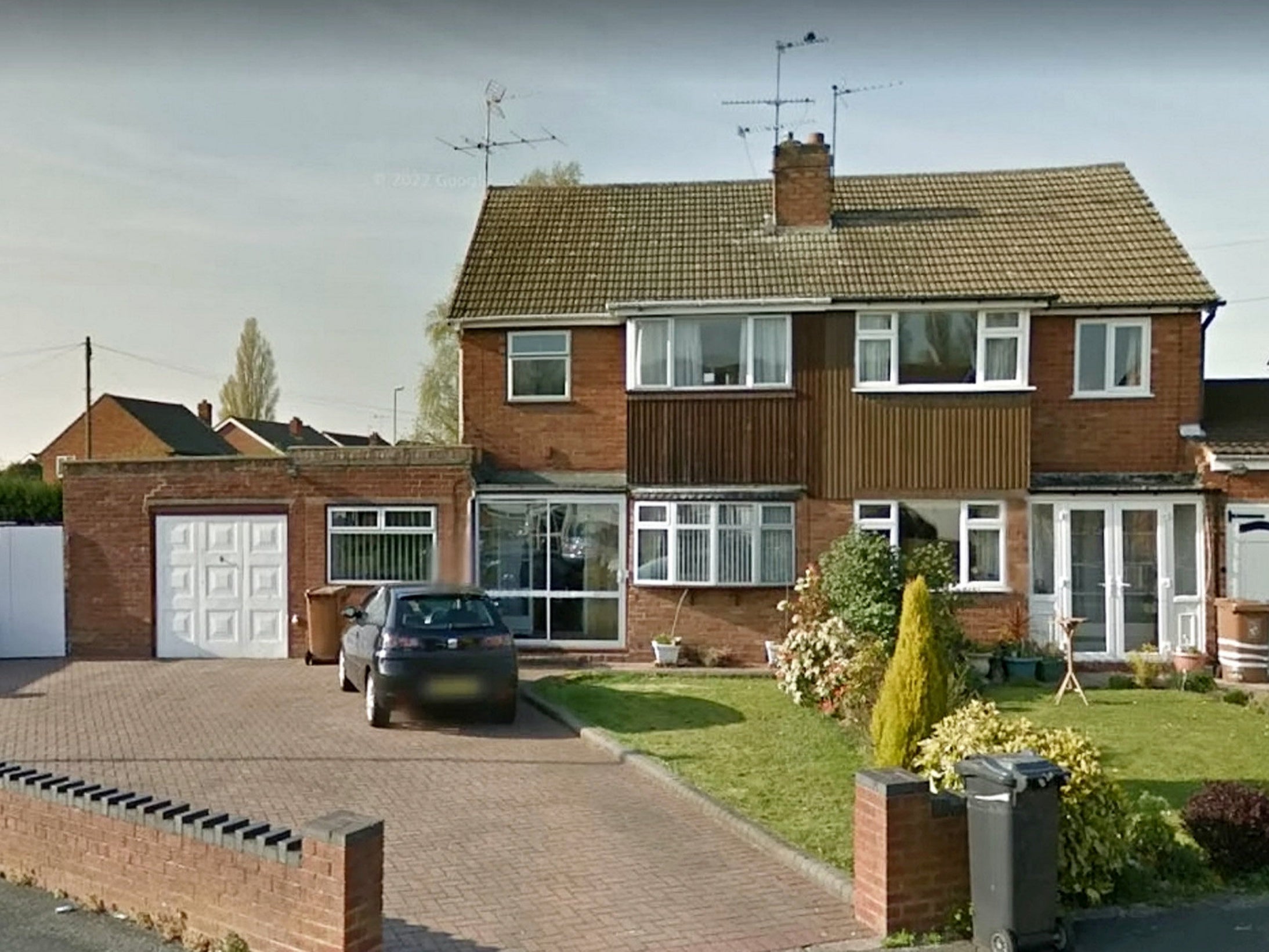 Google Street View images show the home Mr Singh demolished to make way for the mansion