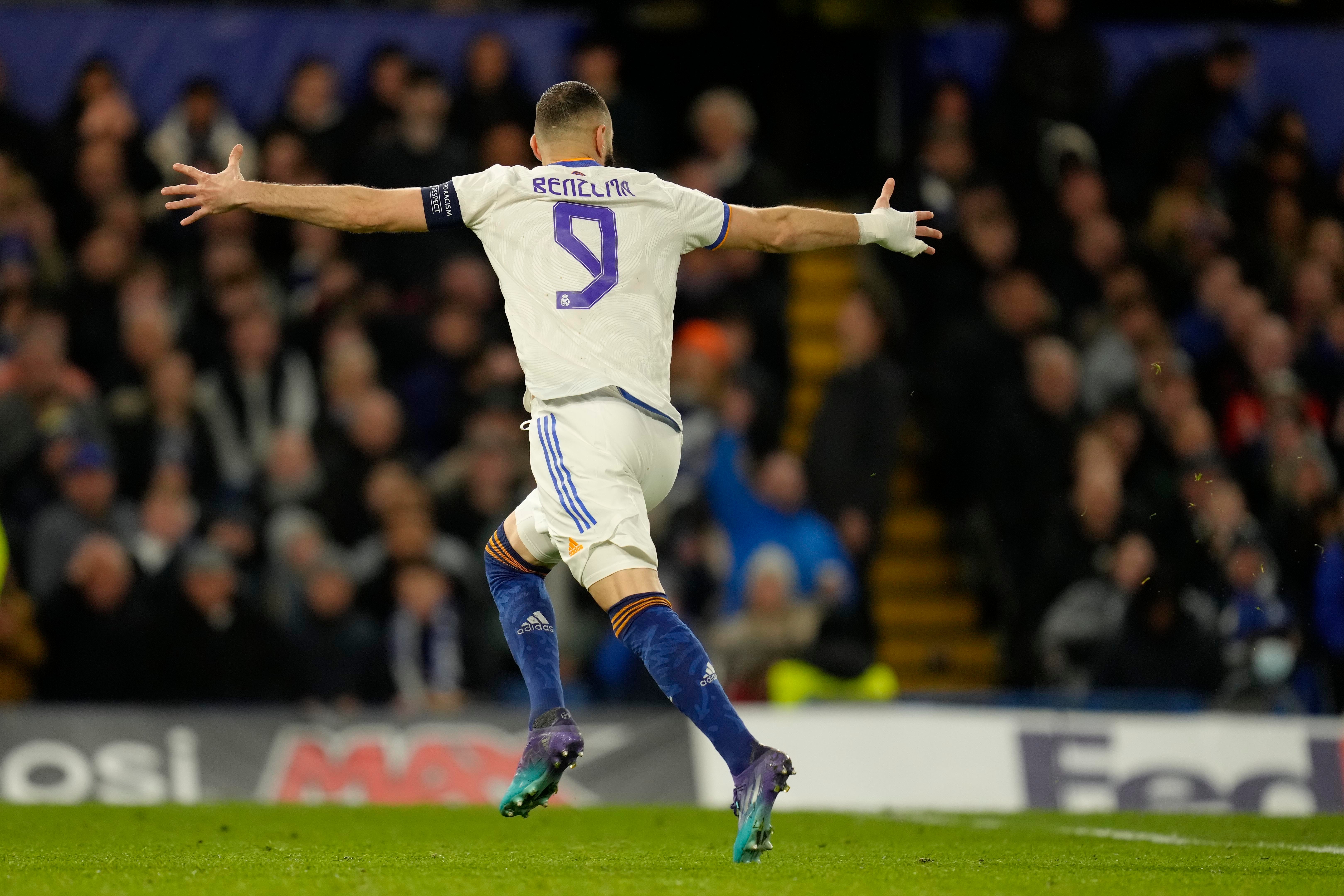 Karim Benzema scored a hat-trick as Real Madrid won 3-1 in west London last week. (Kirsty Wigglesworth/AP)