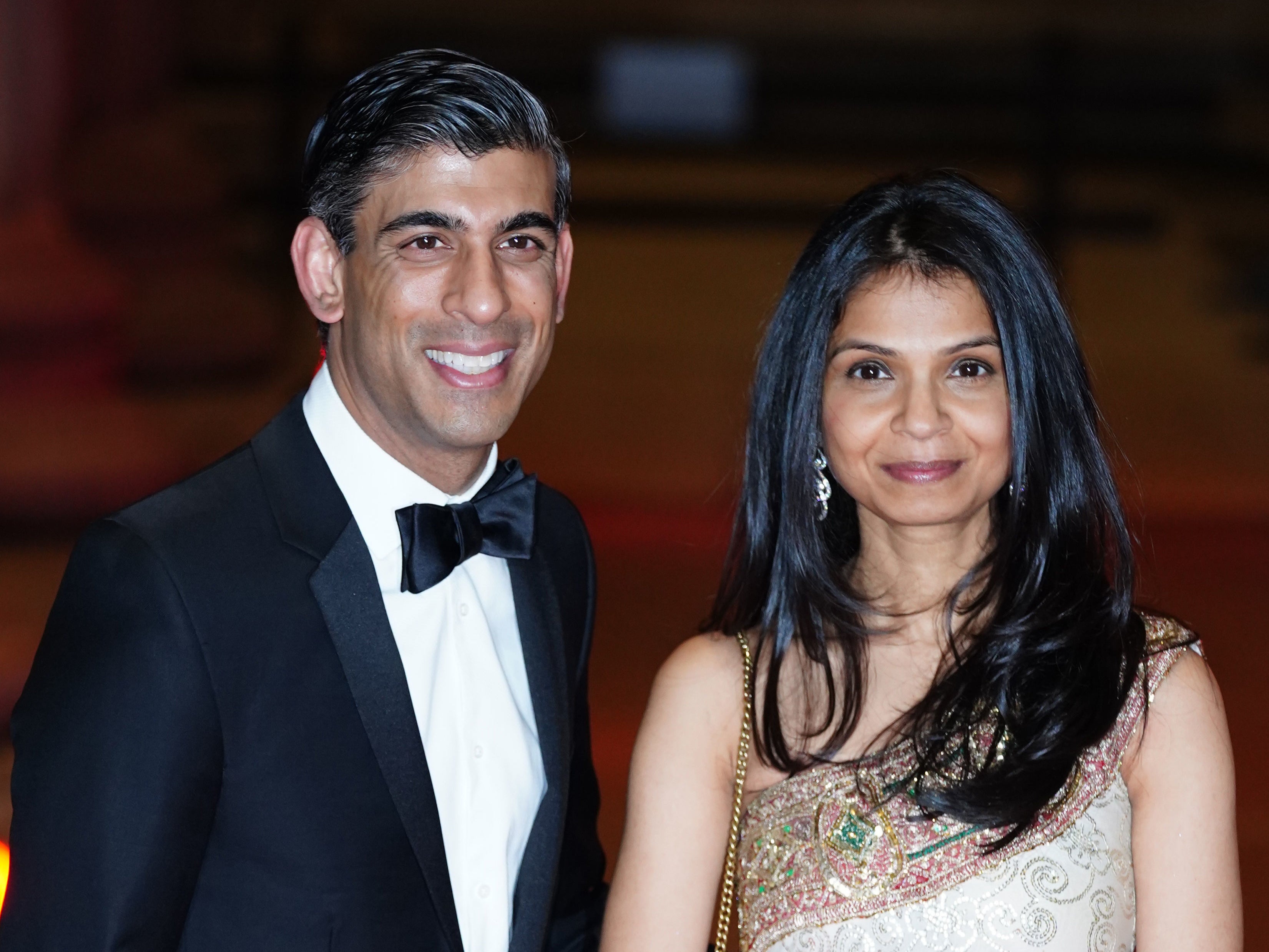 Chancellor Rishi Sunak with his wife Akshata Murthy