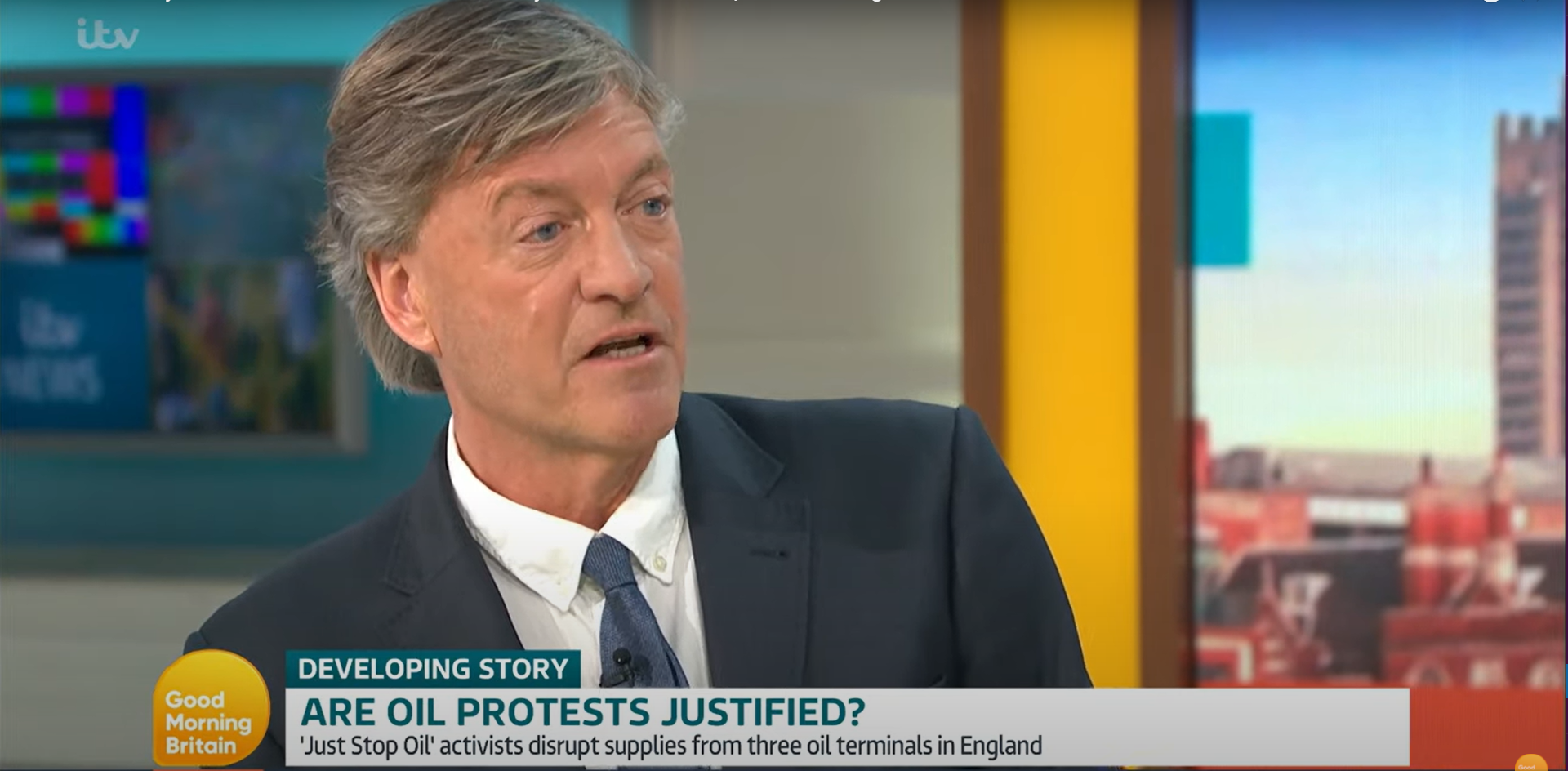 Richard Madeley interviews Just Stop Oil activist