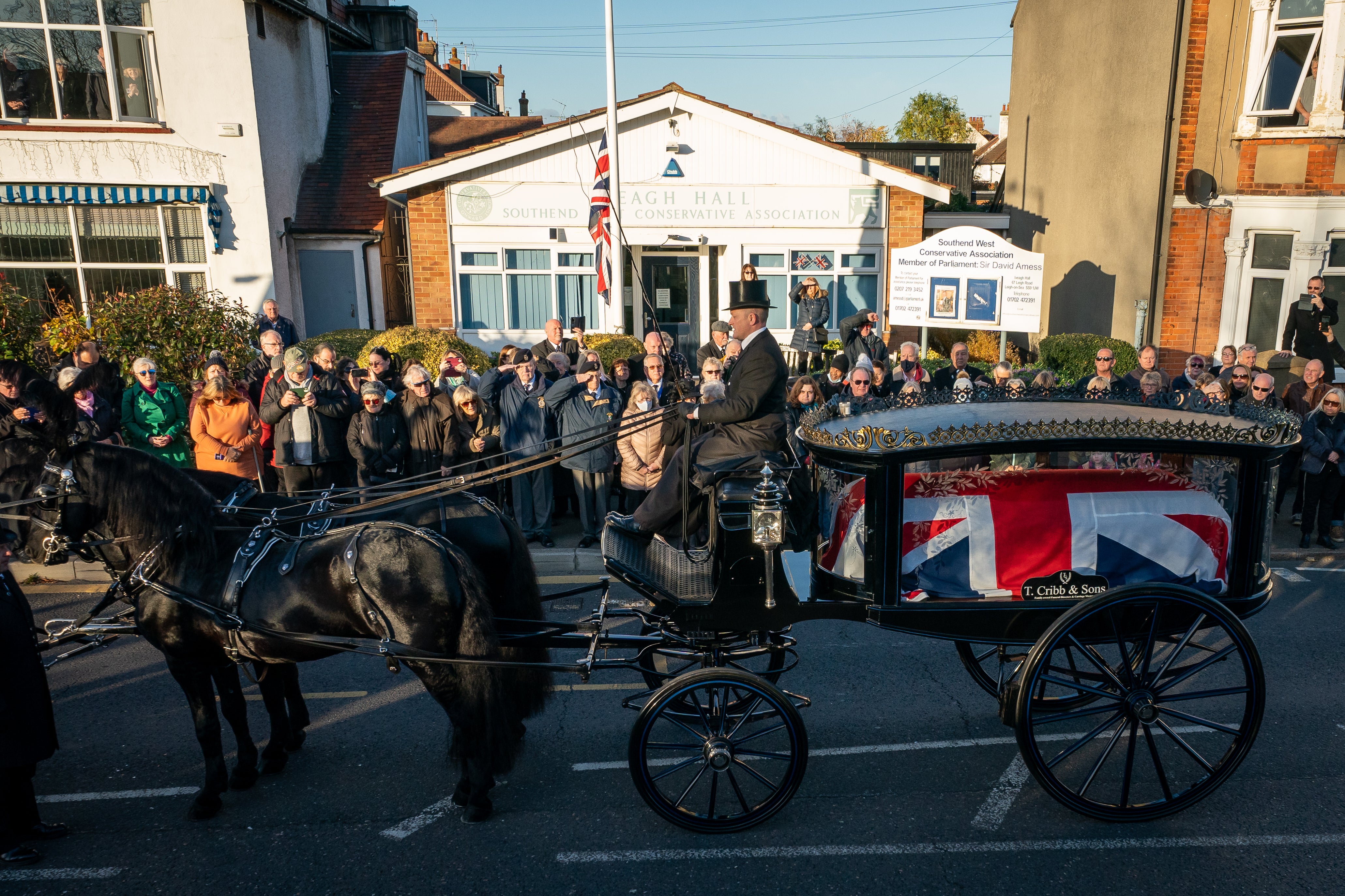 Mourners pay their respects to David Amess