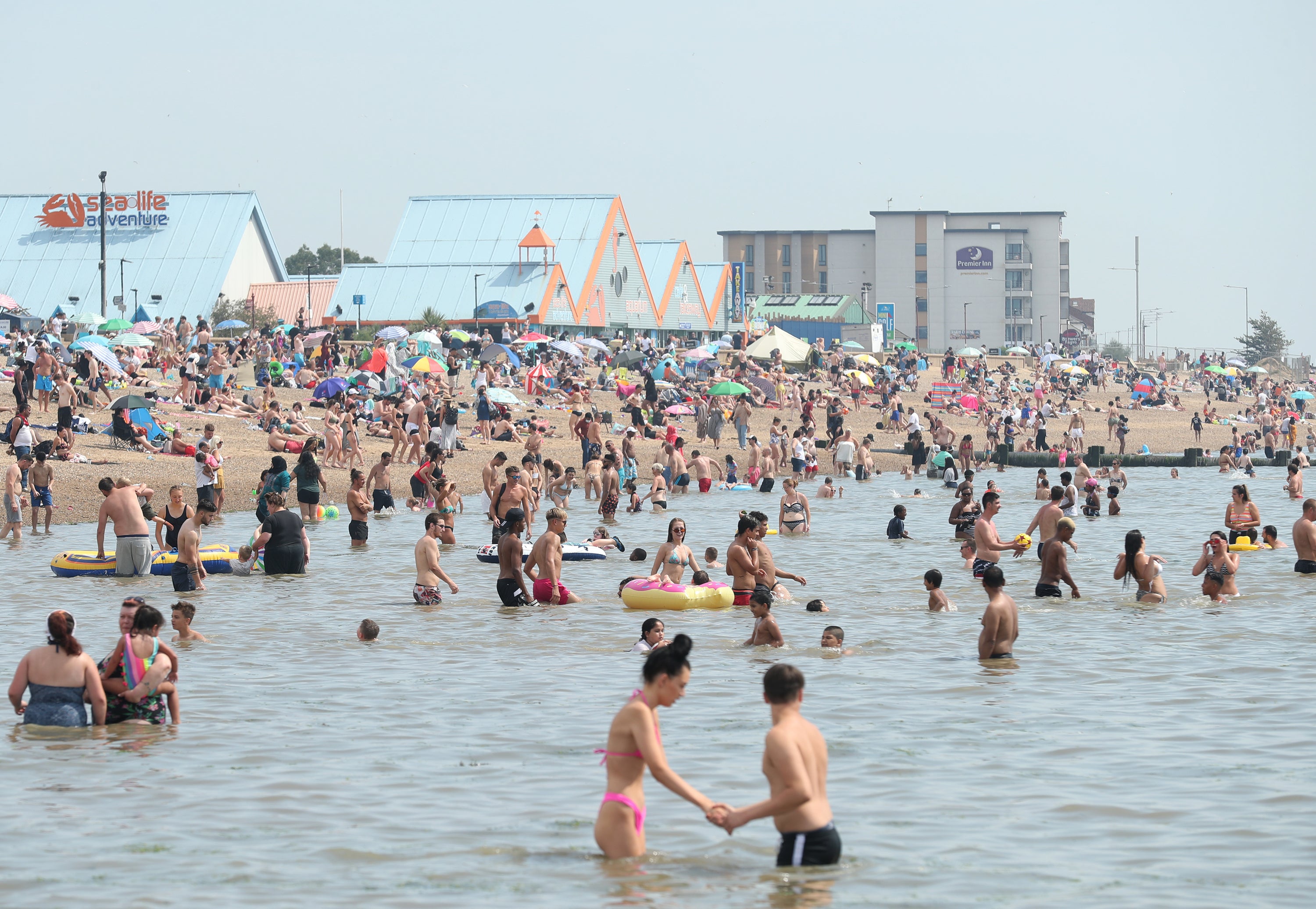 The Met Office has said sun-seekers have the best chance of beach-going weather in eastern parts of the UK this weekend (Yui Mok/PA)