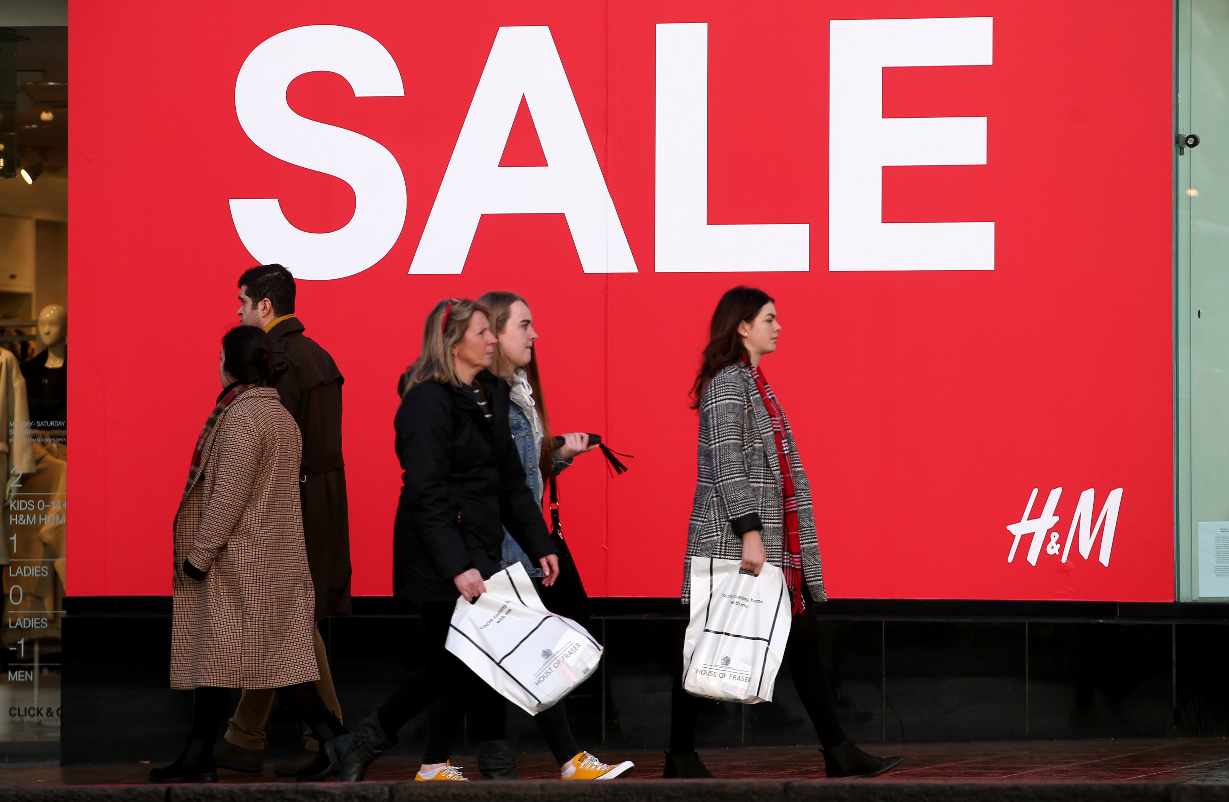 Retail sales growth slowed as customers held back on spending amid the cost of living crisis (Jane Barlow/PA)