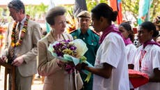 Anne arrives in Papua New Guinea as part of Queen’s jubilee tour