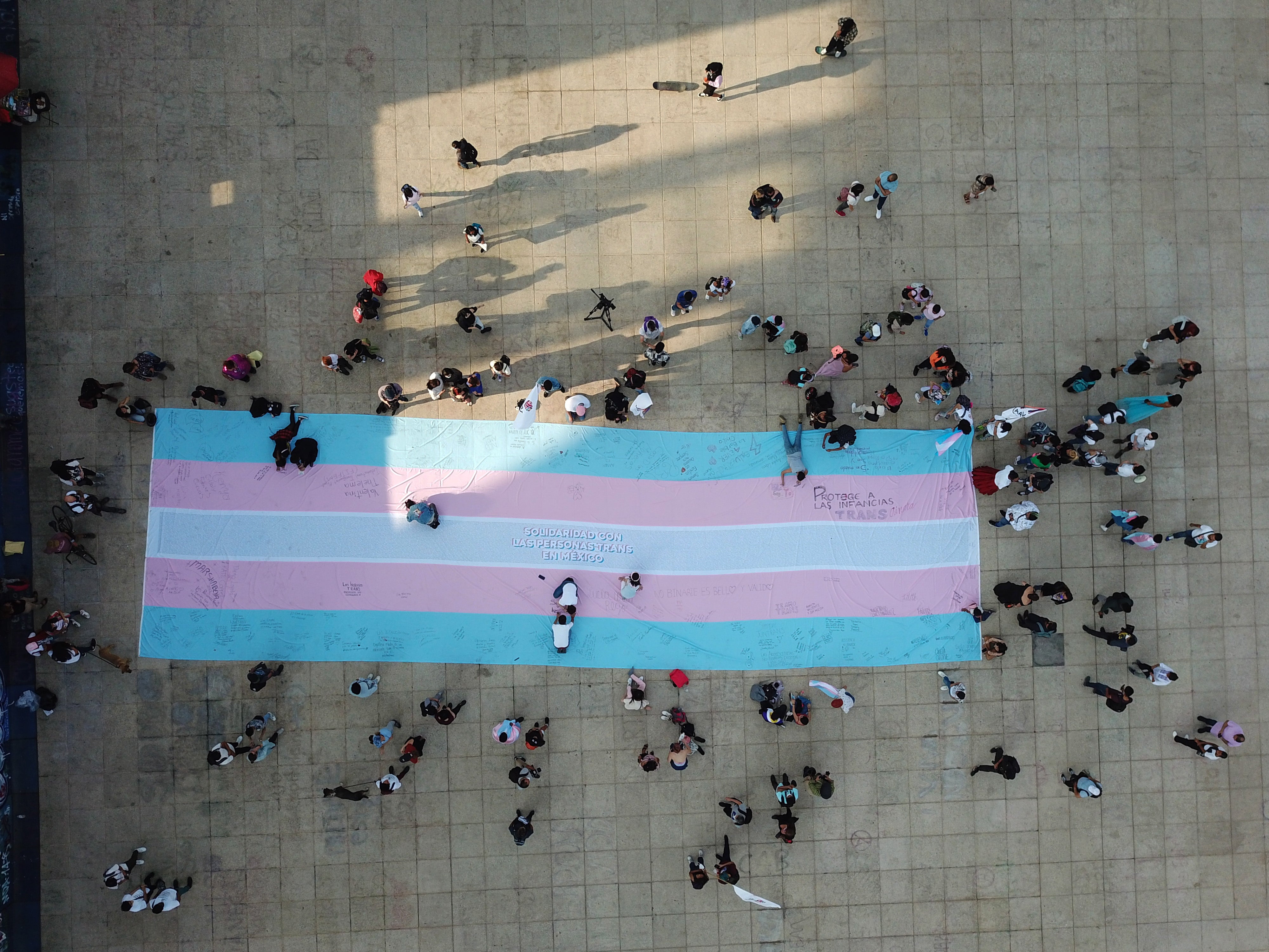 Supporters of the trans community in Mexico City on 30 March