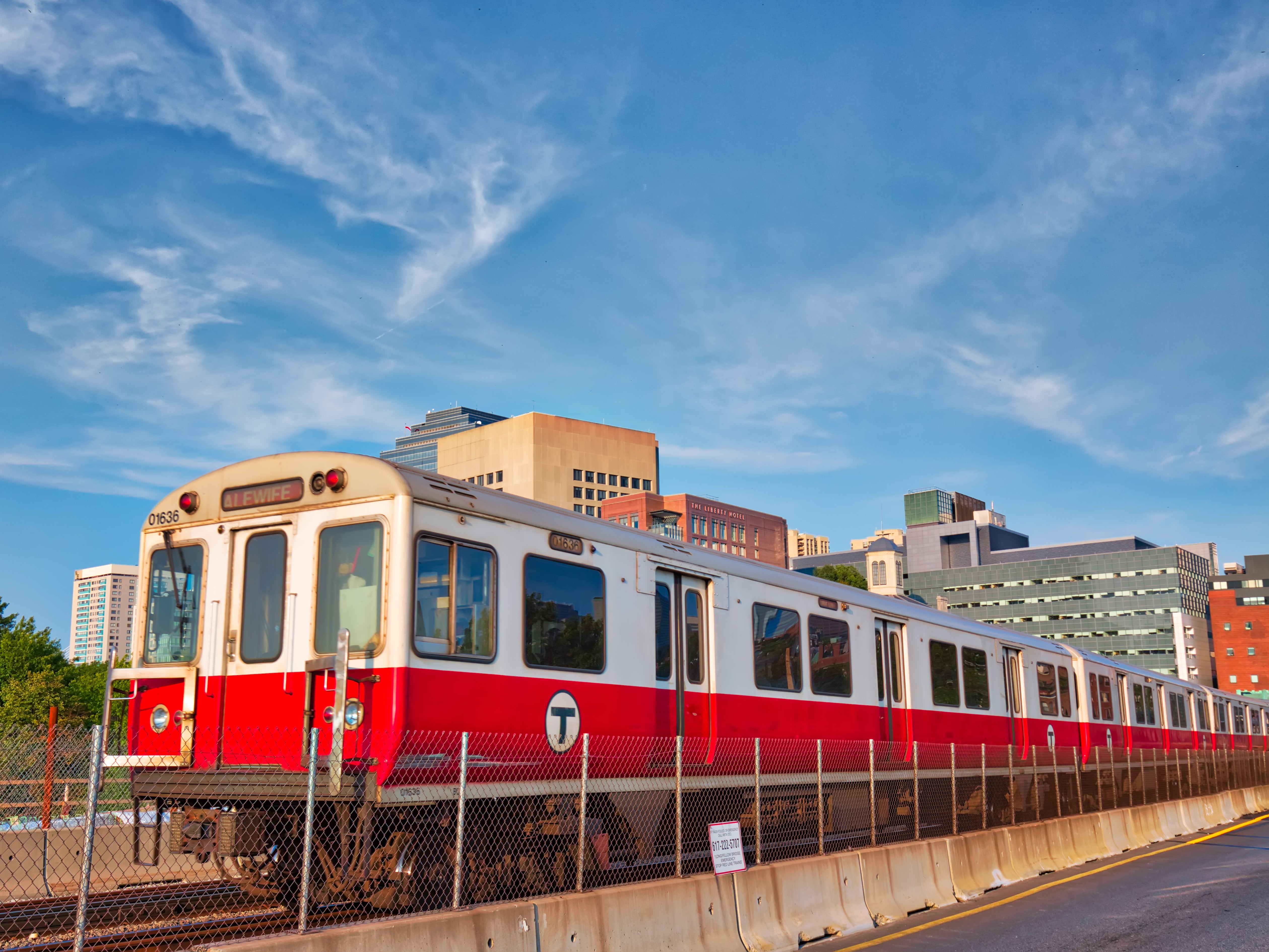 A MBTA Boston train