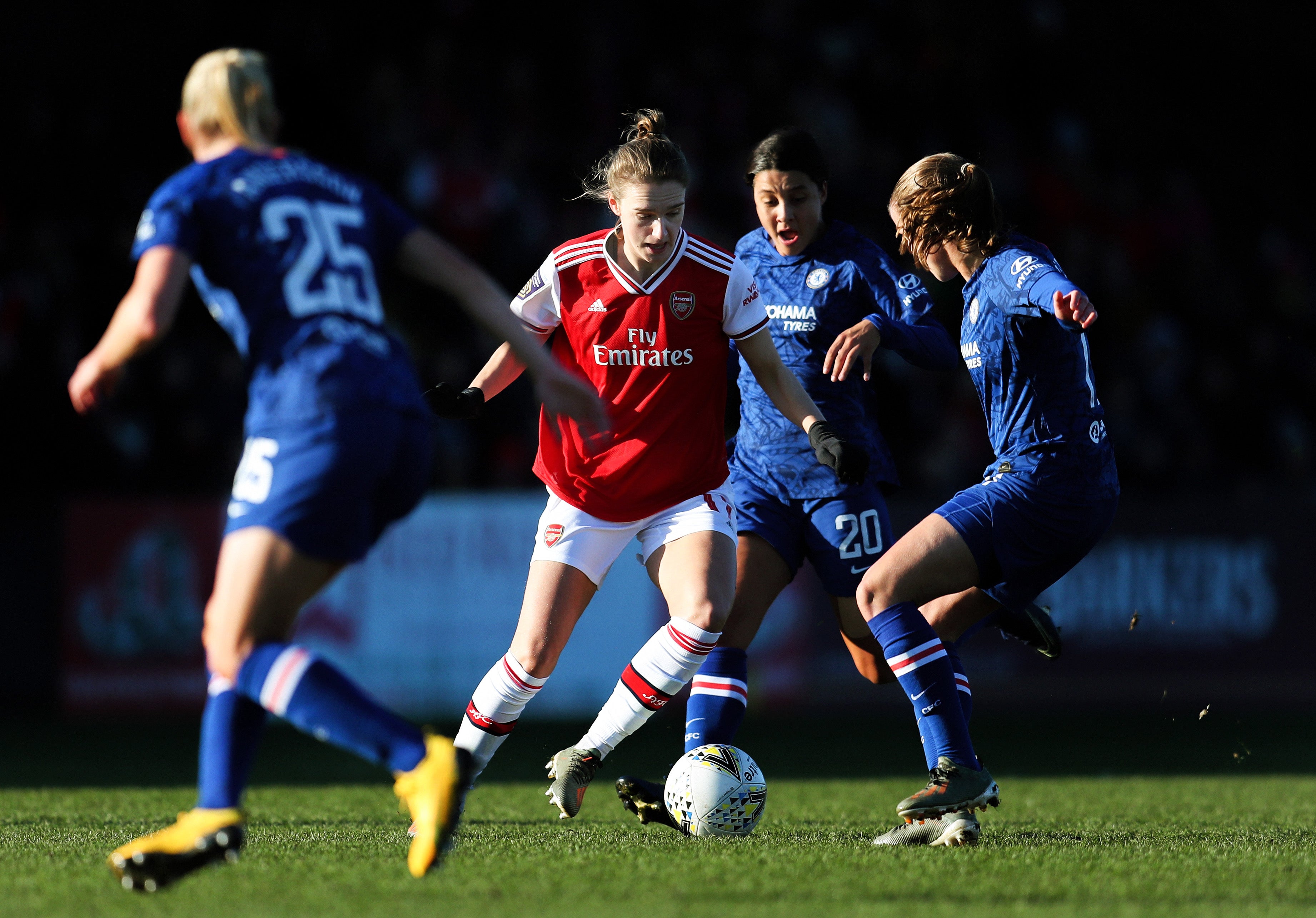 Vivianne Miedema’s Arsenal and Sam Kerr’s Chelsea will go toe-to-toe for the title