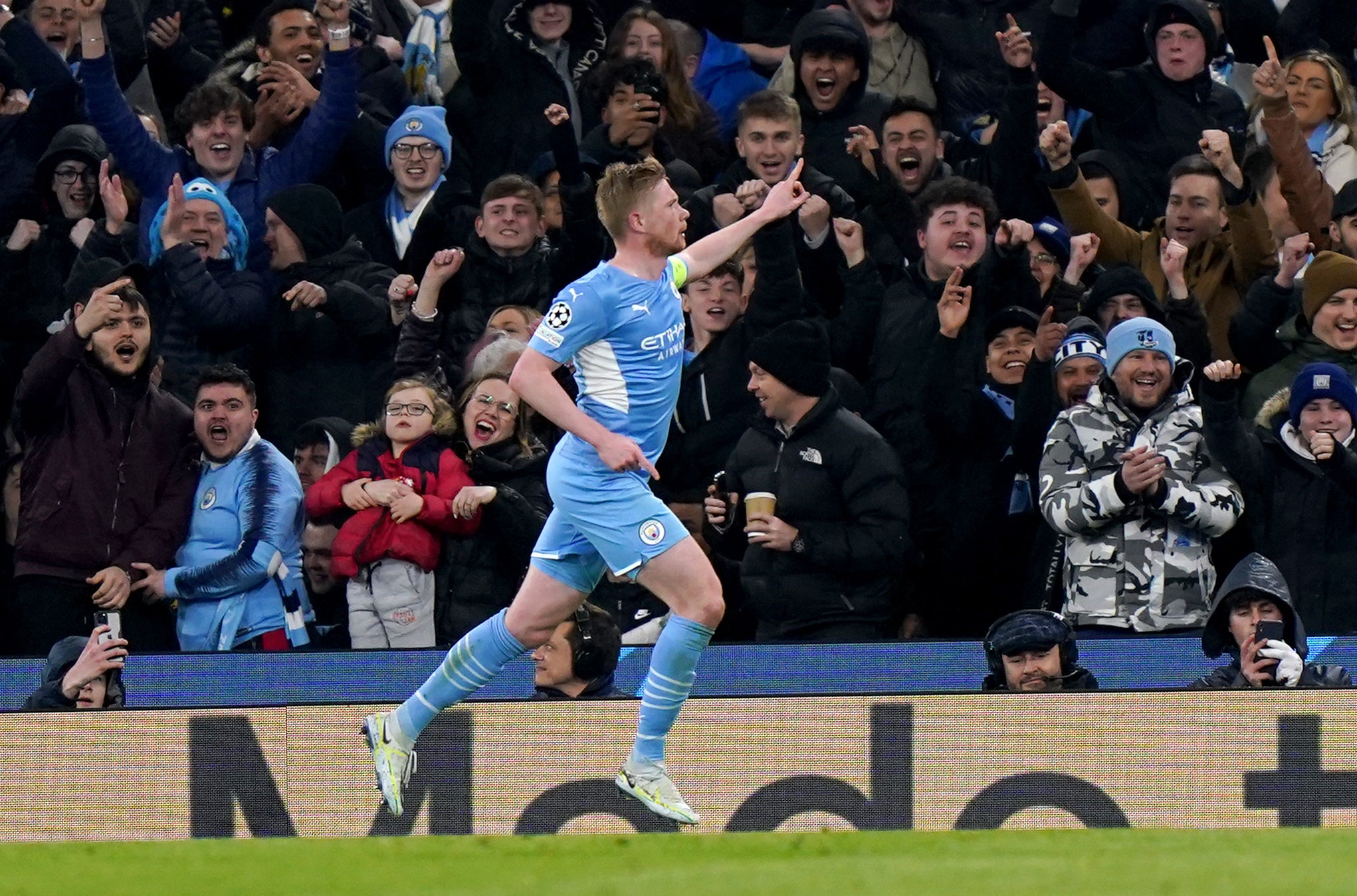 Kevin De Bruyne’s goal separated the sides in Manchester (Tim Goode/PA)