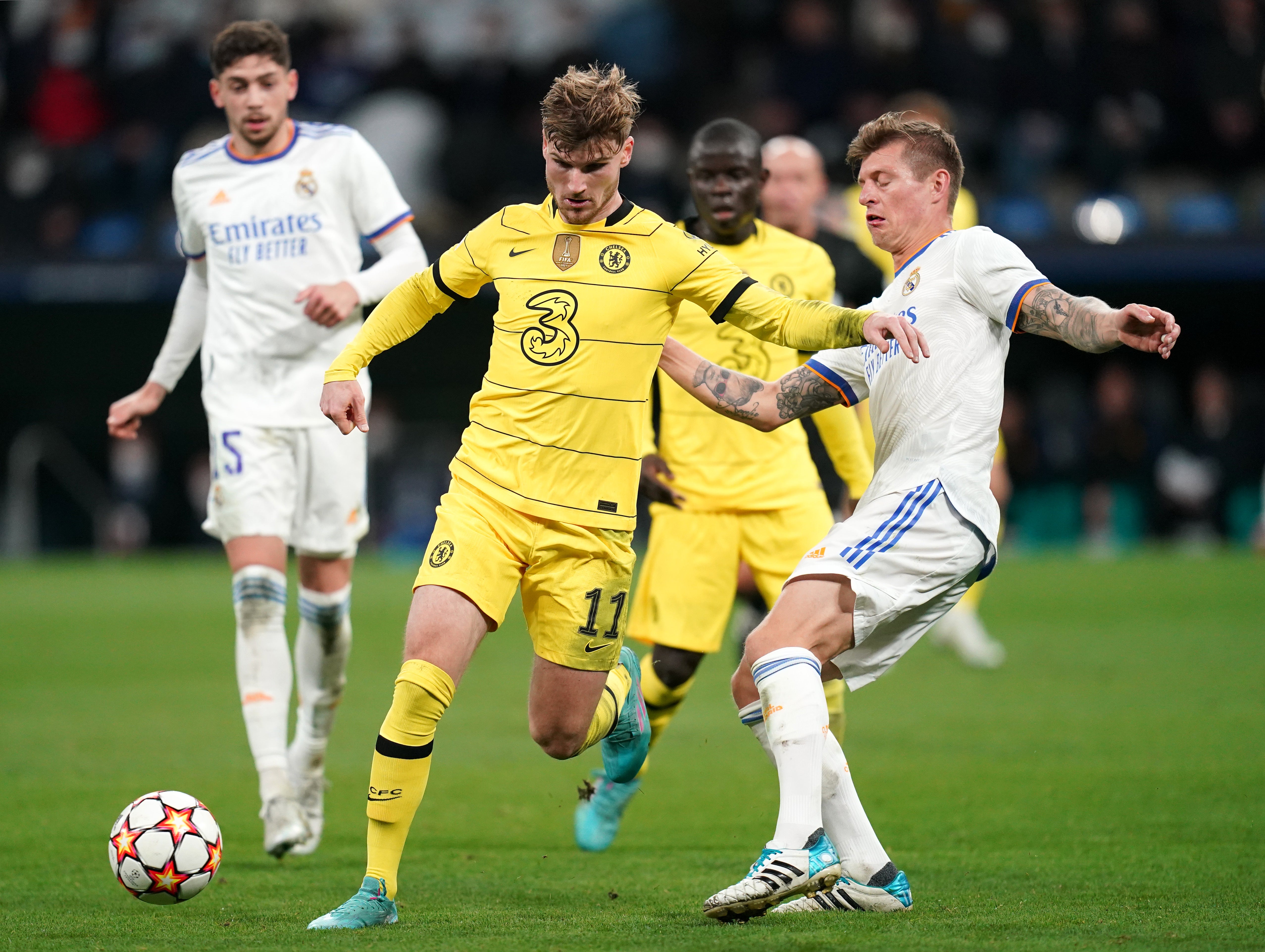 Timo Werner, left, admitted thinking his goal would have proved enough to send Chelsea into the Champions League semi-finals (Nick Potts/PA)