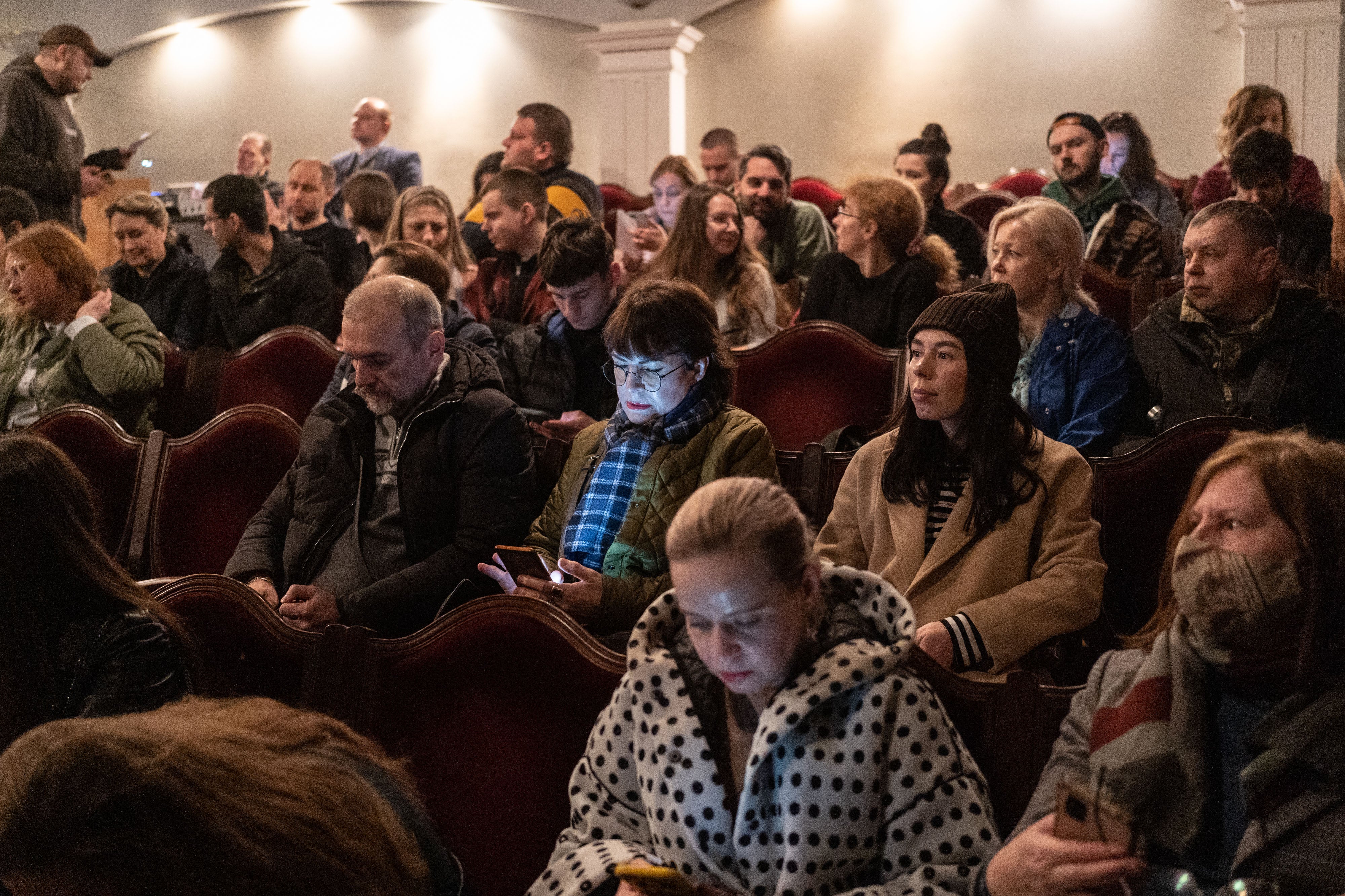 As Kyiv carefully reopens, Ukrainians await the start of a play inspired by the life of poet Lesya Ukrainka at the theater that bears her name