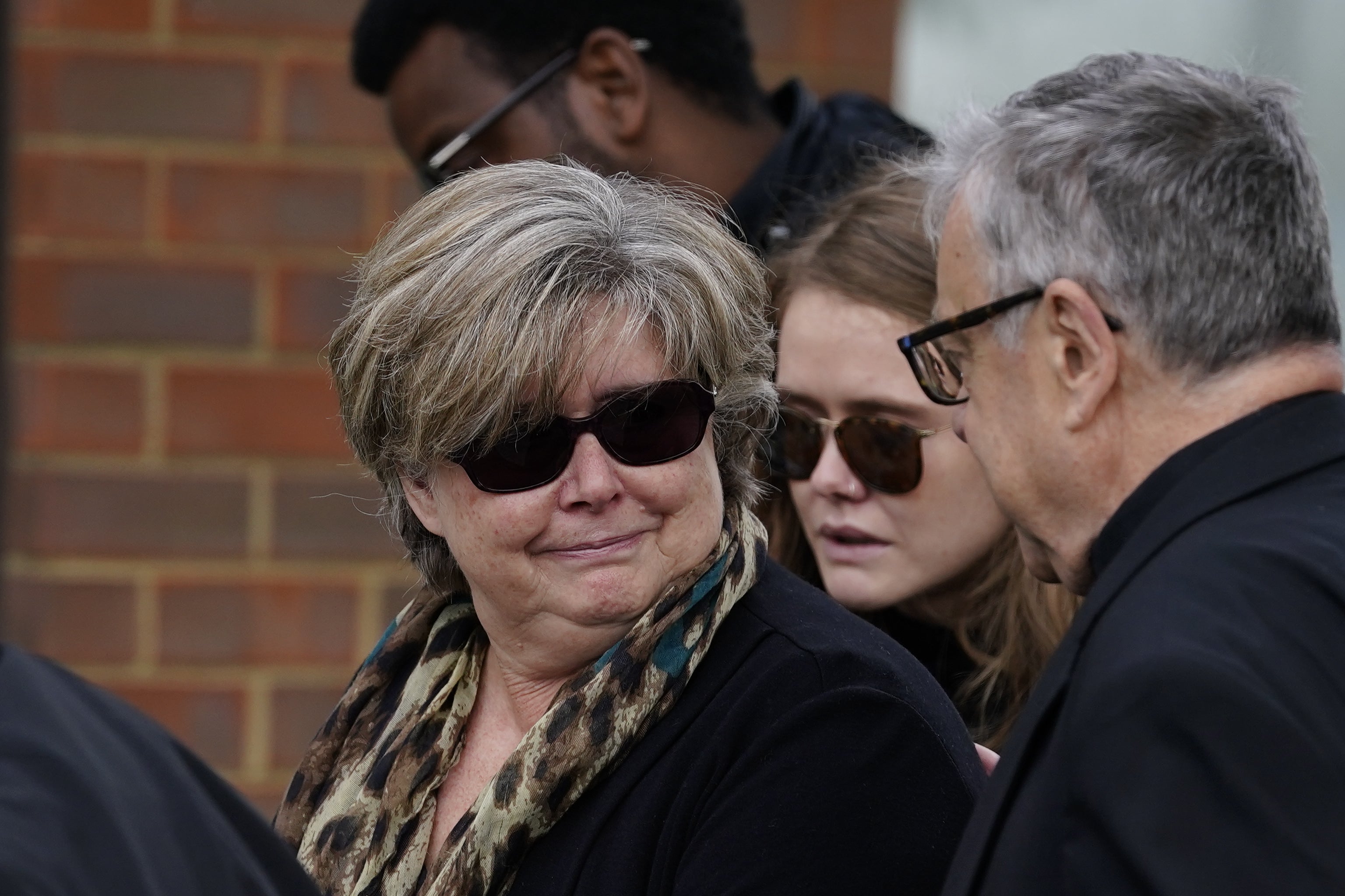 Lady Amess went to view flowers and tributes to her late husband at the scene of his death