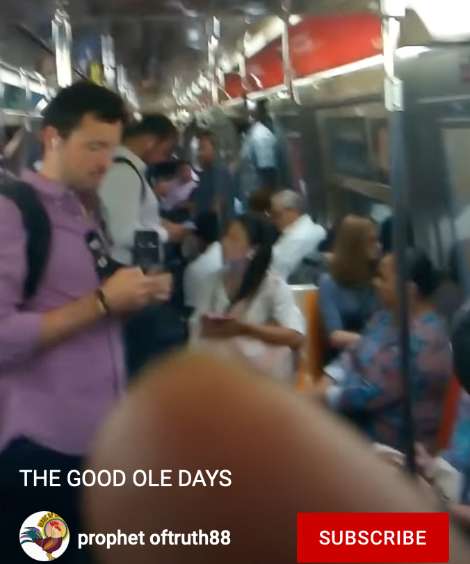 Video posted to his YouTube account shot on the New York subway in 2019