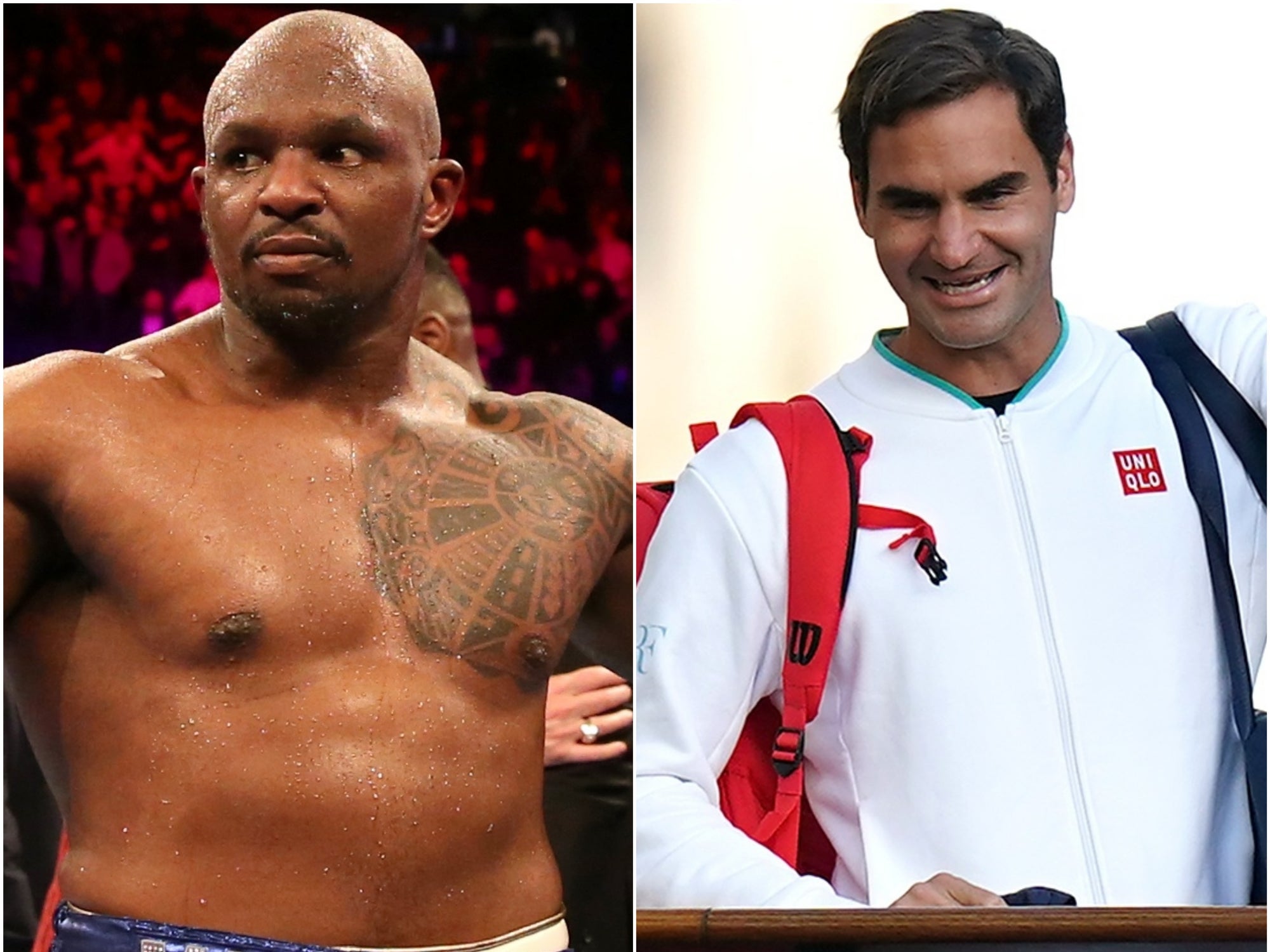 Dillian Whyte and Roger Federer