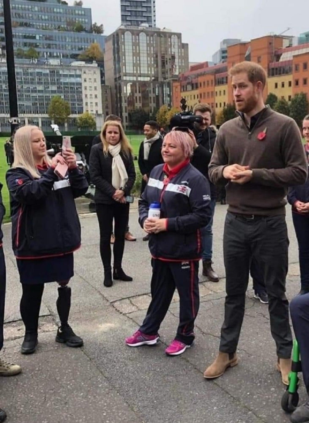 Denise Kidger with the Duke of Sussex (Denise Kidger and PA)