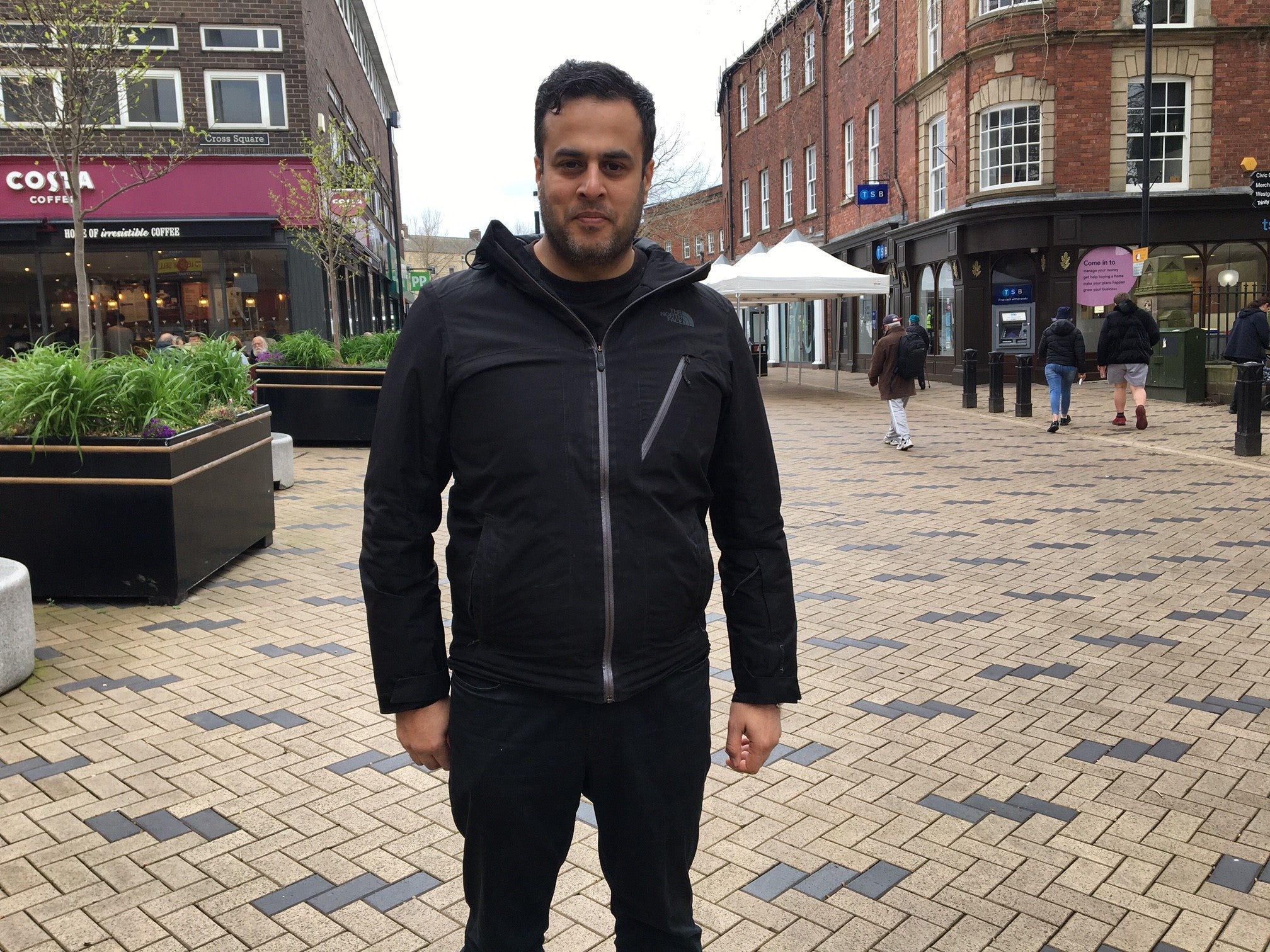 Nadeem Ahmed in Wakefield city centre