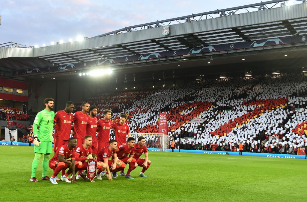 Liverpool remembered the 97 before their match against Benfica on Wednesday