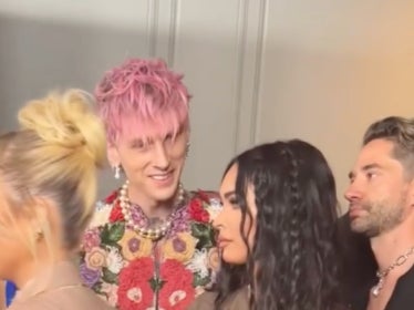 Megan Fox looked unimpressed with Machine Gun Kelly at a red carpet event