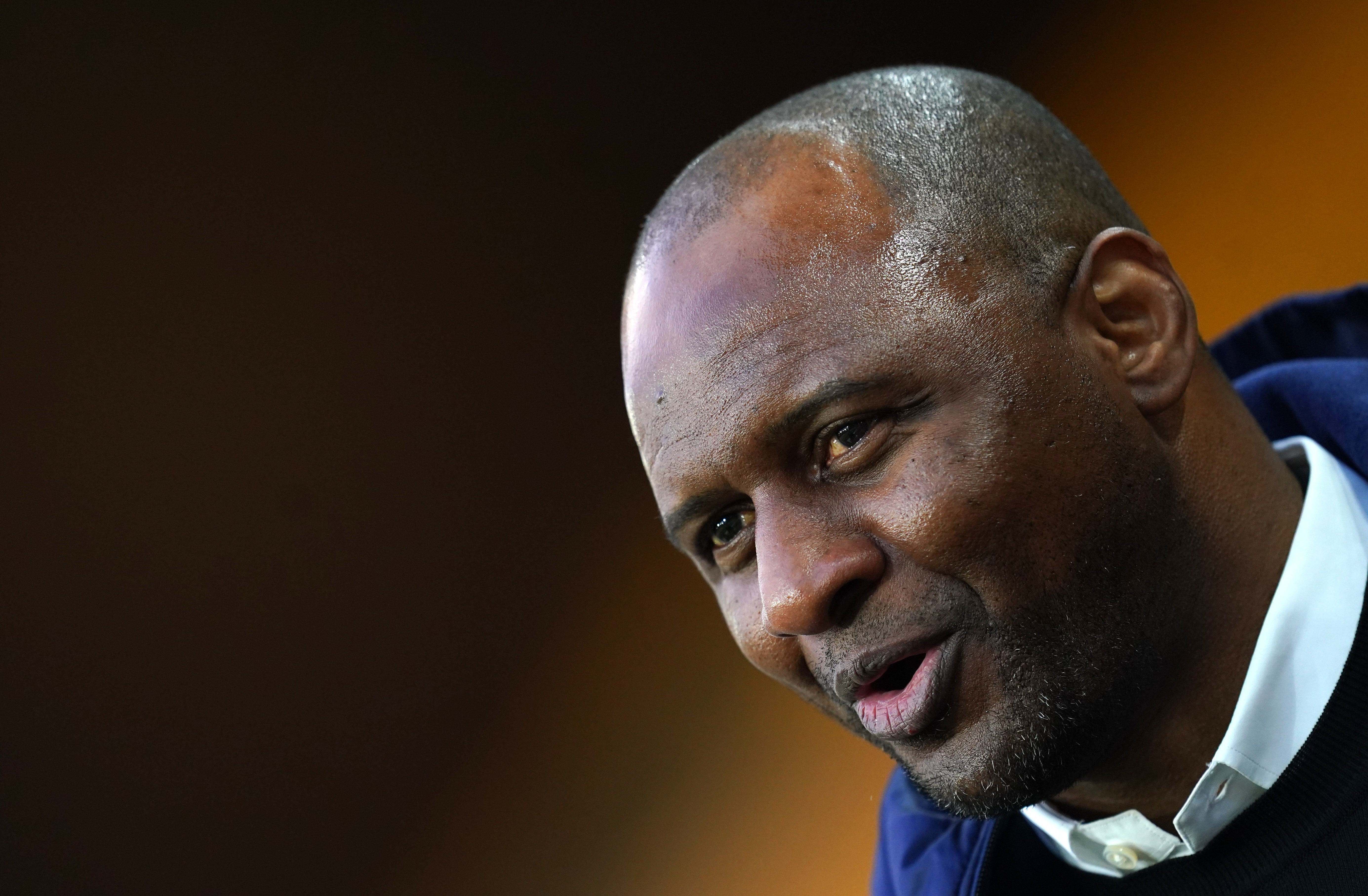 Crystal Palace boss Patrick Vieira, pictured, was frustrated by Conor Gallagher being blocked from featuring against Chelsea (Nick Potts/PA)