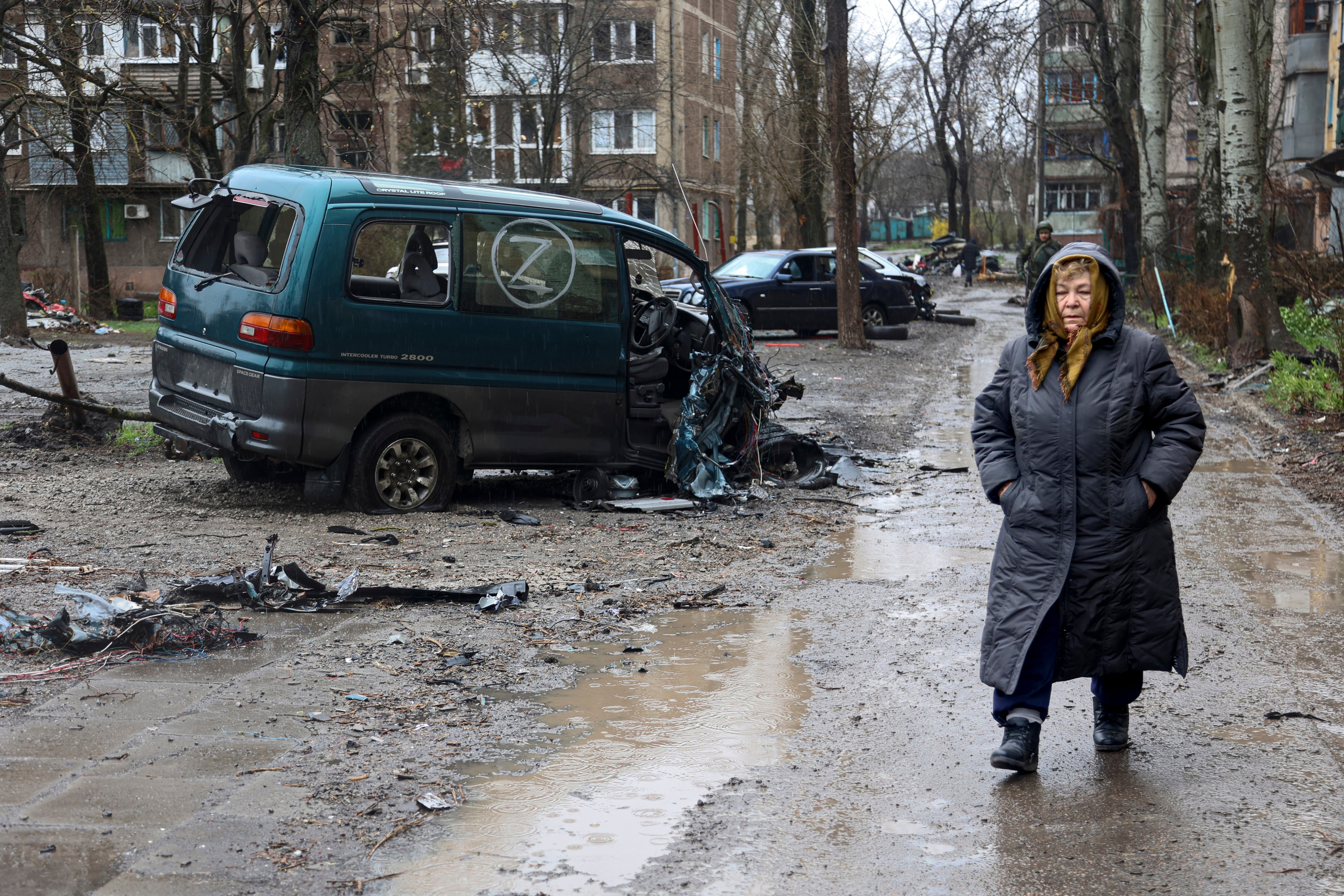 Russia War Ukraine War Besieged City