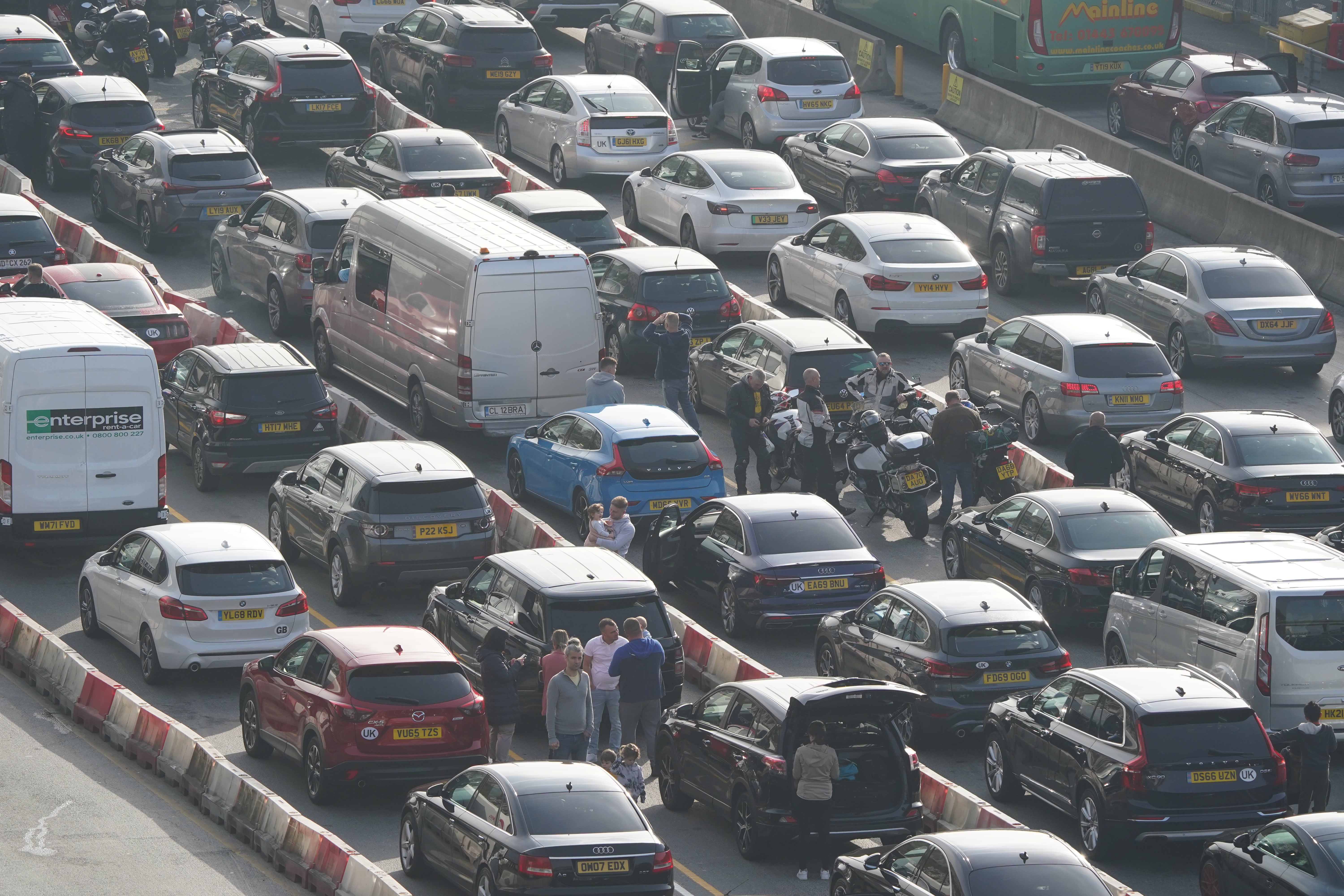 Queues to check-in for ferries at the Port of Dover, Kent, on Friday (Gareth Fuller/PA)