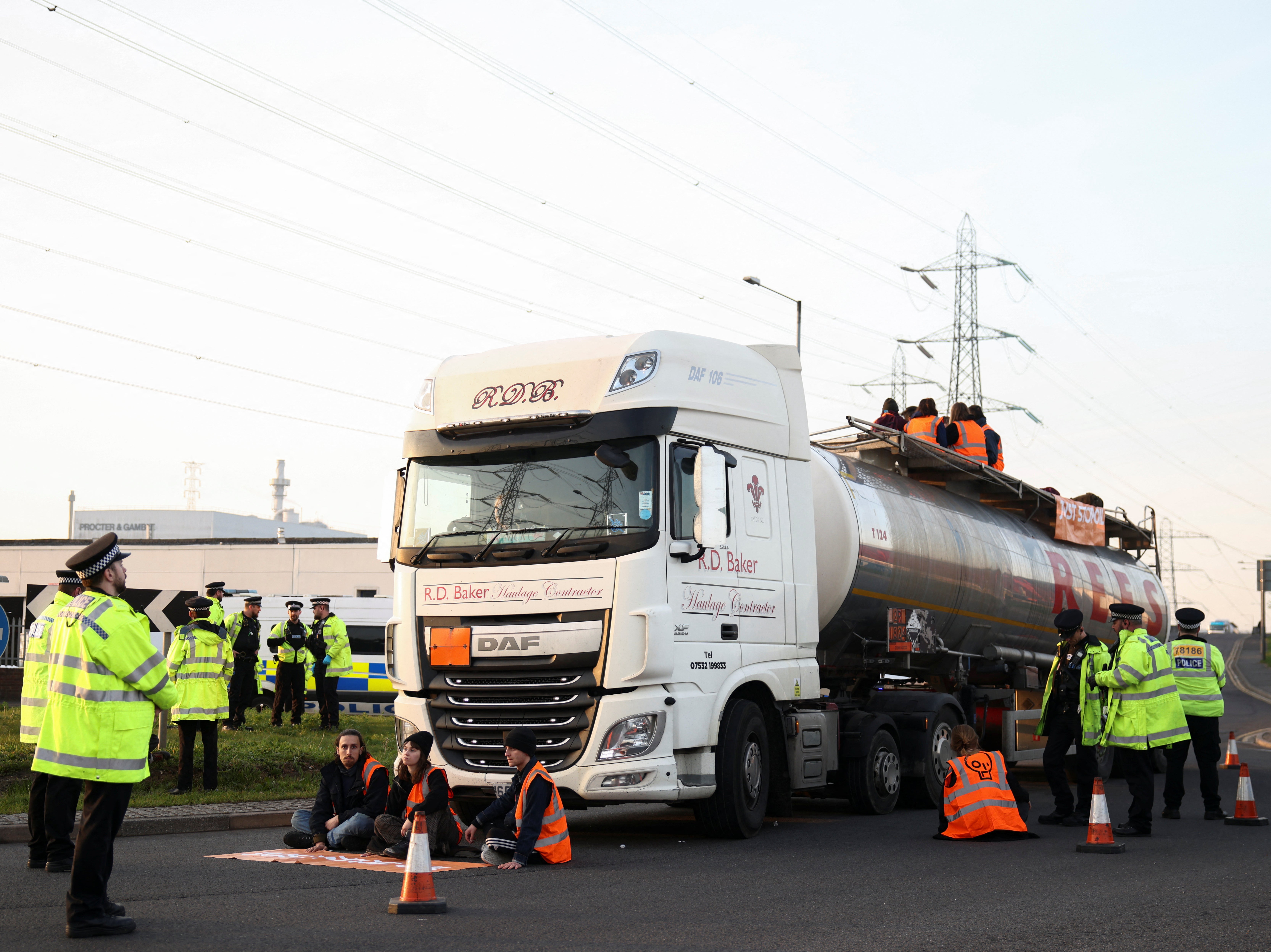 Just Stop Oil climate protesters have been arrested after targeting three oil terminals in Staffordshire and Essex