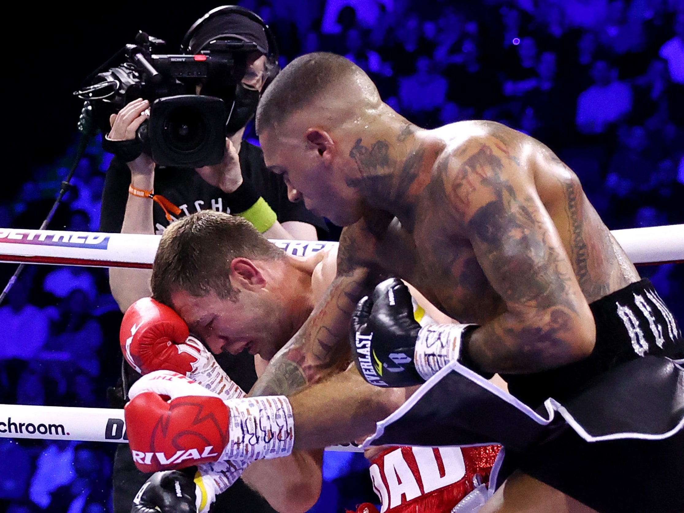 Conor Benn secures the TKO win against Chris van Heerden