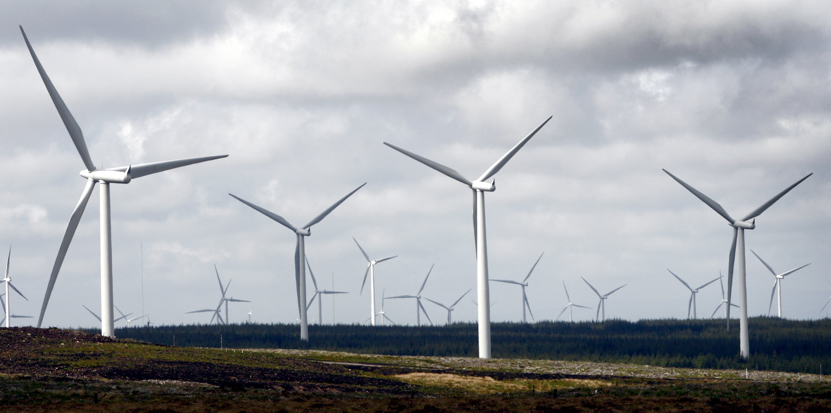 Very few onshore wind farms have been built in England in recent years (Danny Lawson/PA)