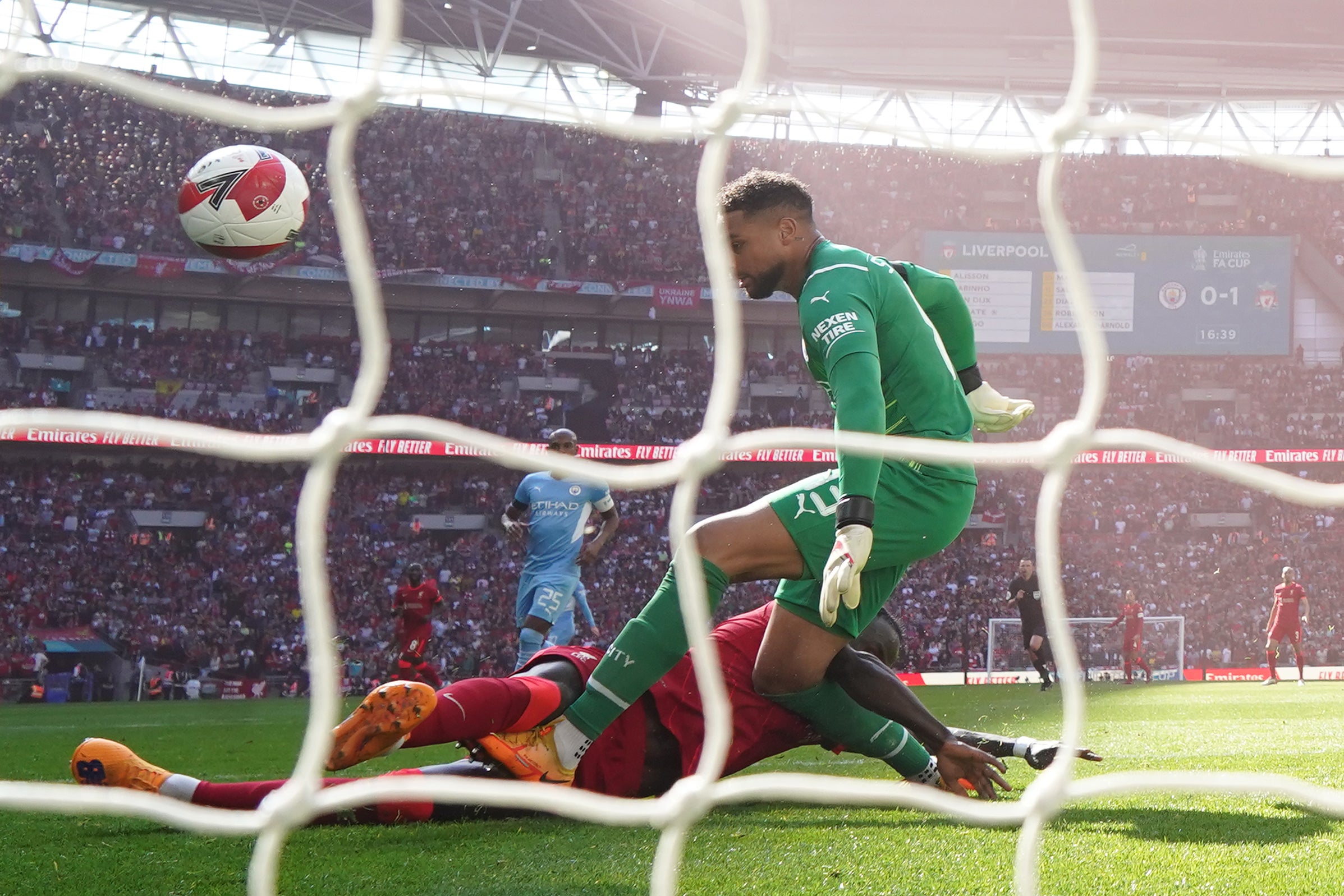 Sadio Mane pounced on an error by Manchester City goalkeeper Zack Steffen (Nick Potts/PA)