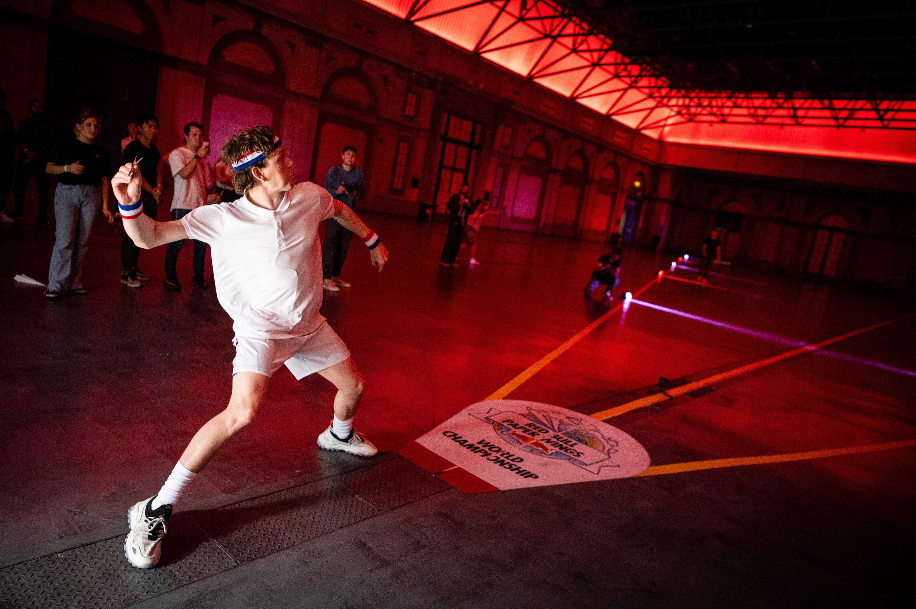 The two winners beat more than 45 paper plane pilots (Mark Roe/Red Bull Content Pool/PA)