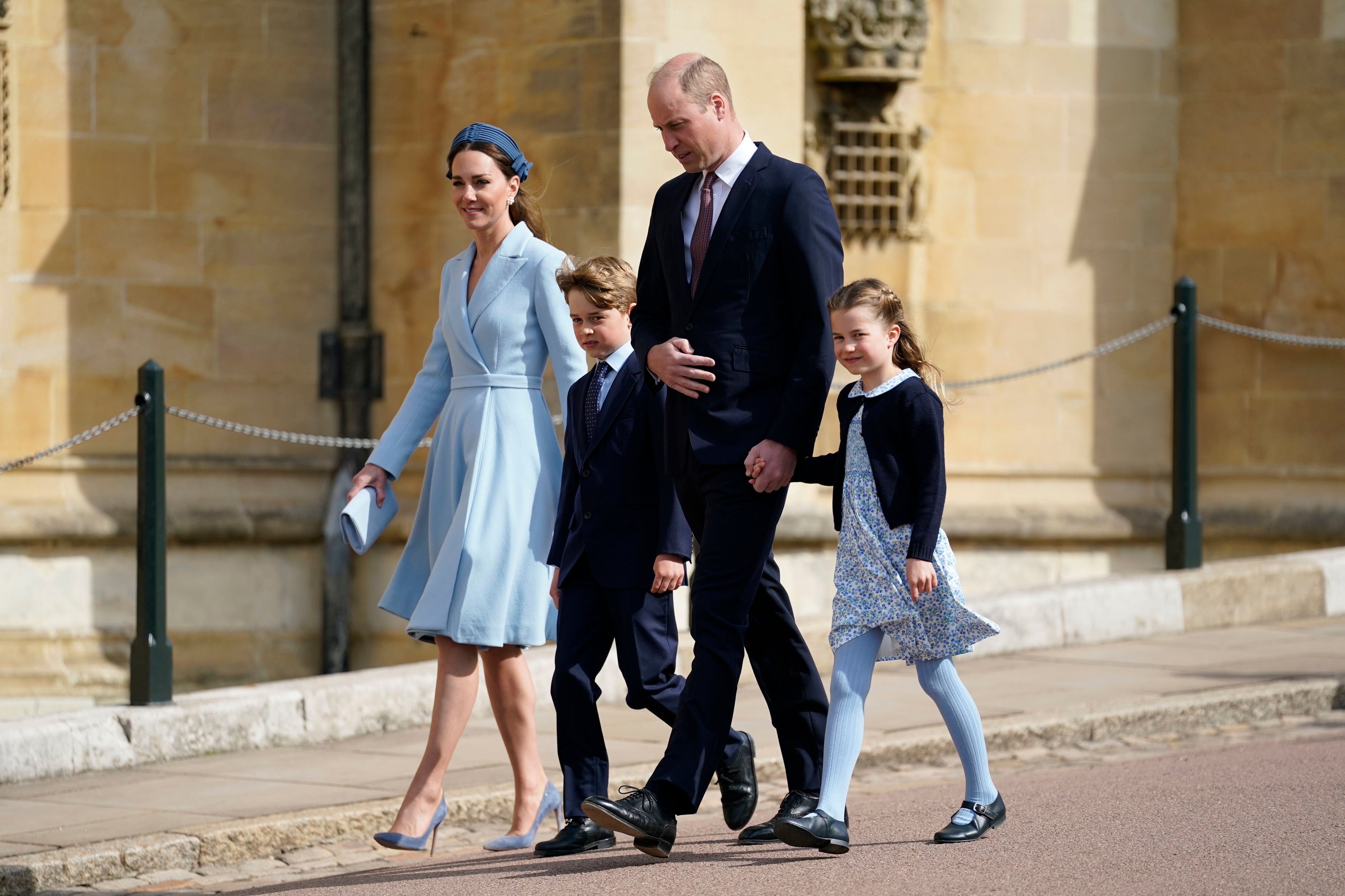 They arrived with Prince William and Prince George