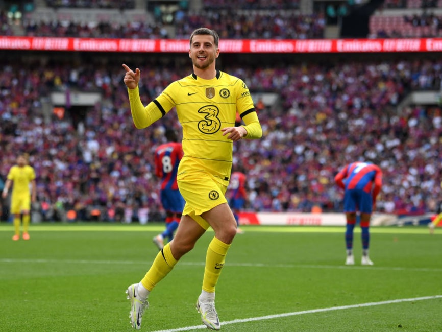 Mason Mount celebrates scoring Chelsea’s second goal