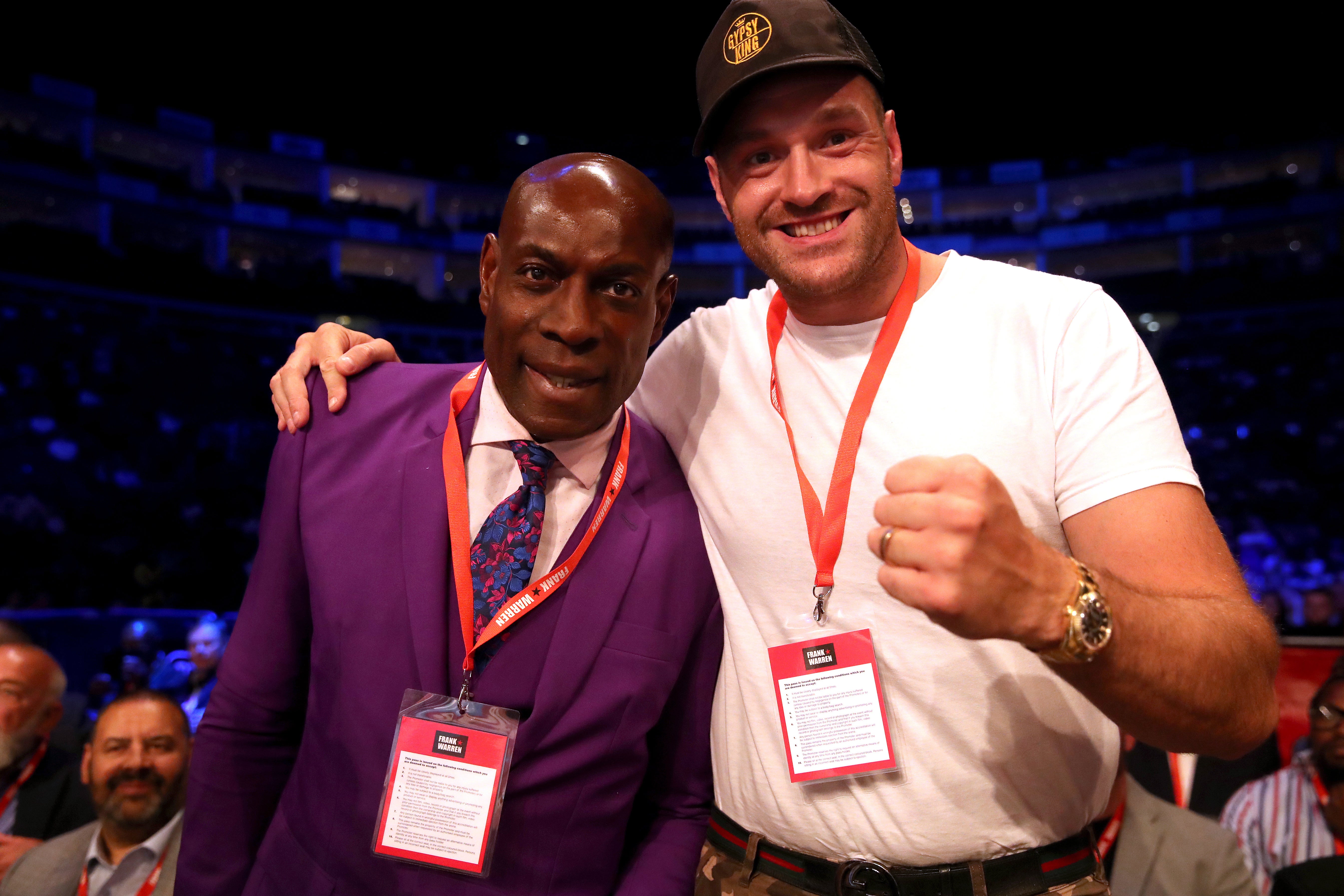 Frank Bruno and Tyson Fury (Nick Potts/PA)