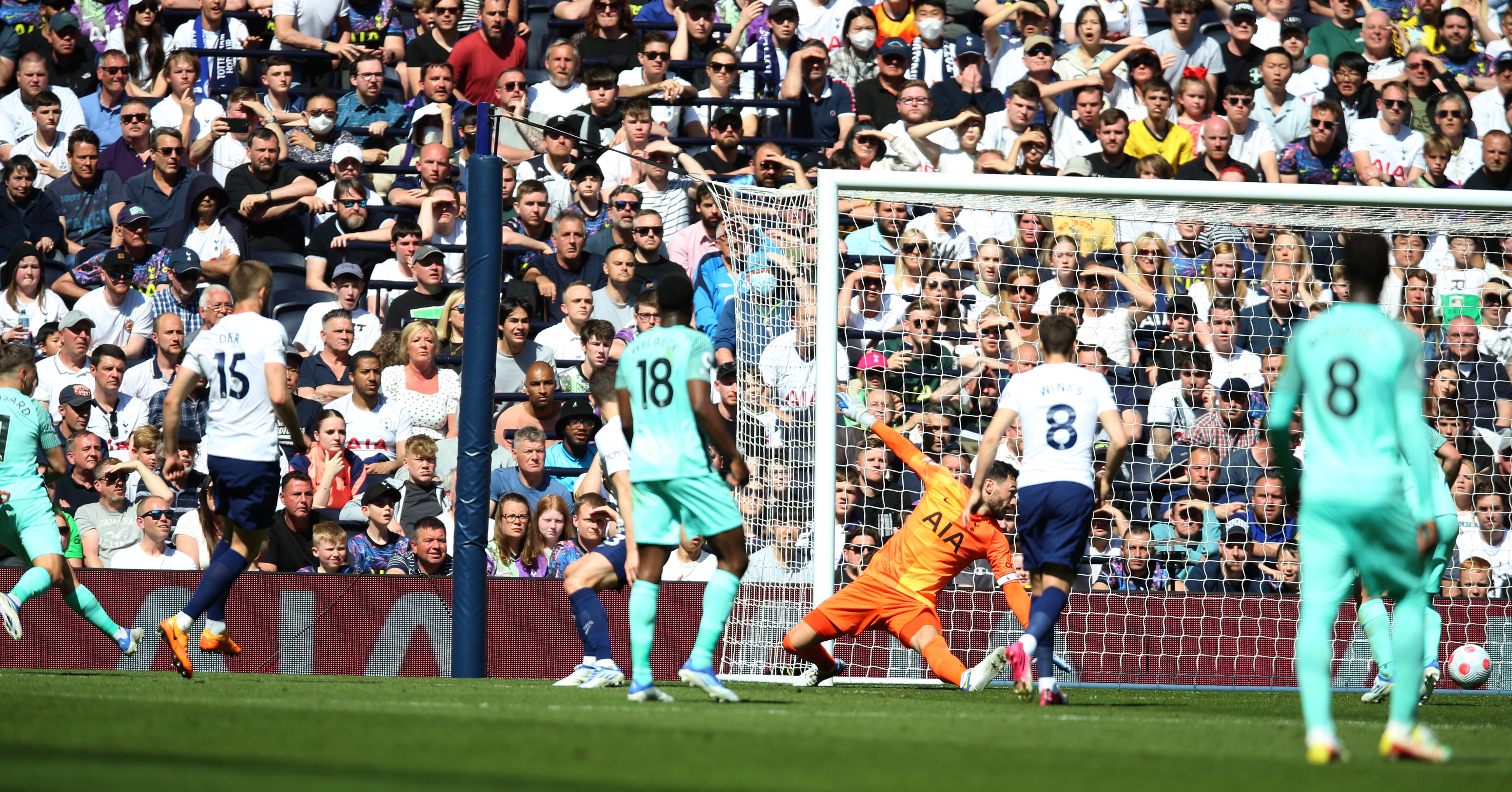 Leandro Trossard (left) scored the goal which saw Tottenham’s run of good form come to an end (Nigel French/PA)