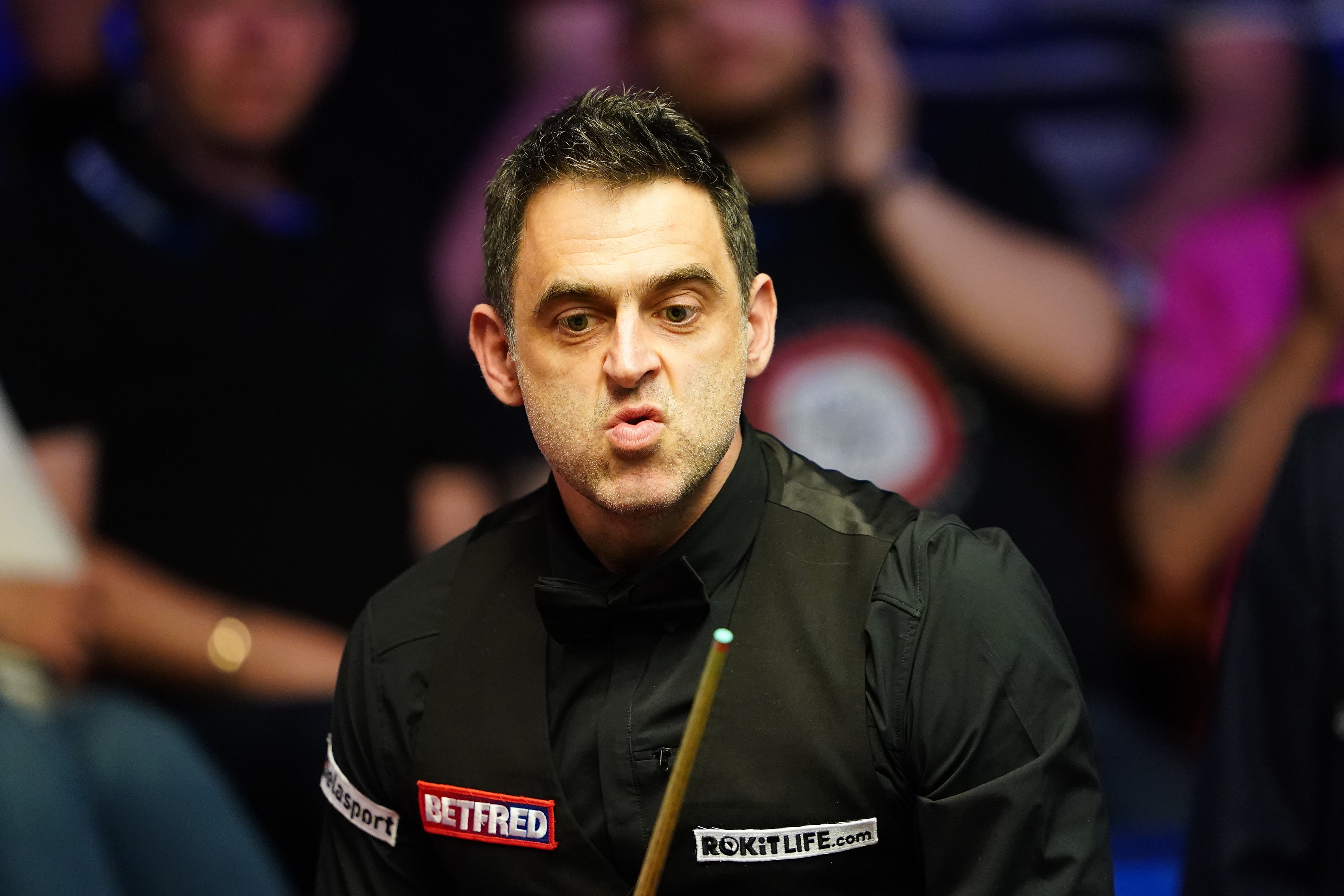 Ronnie O’Sullivan beat David Gilbert in Sheffield. (Zac Goodwin/PA)