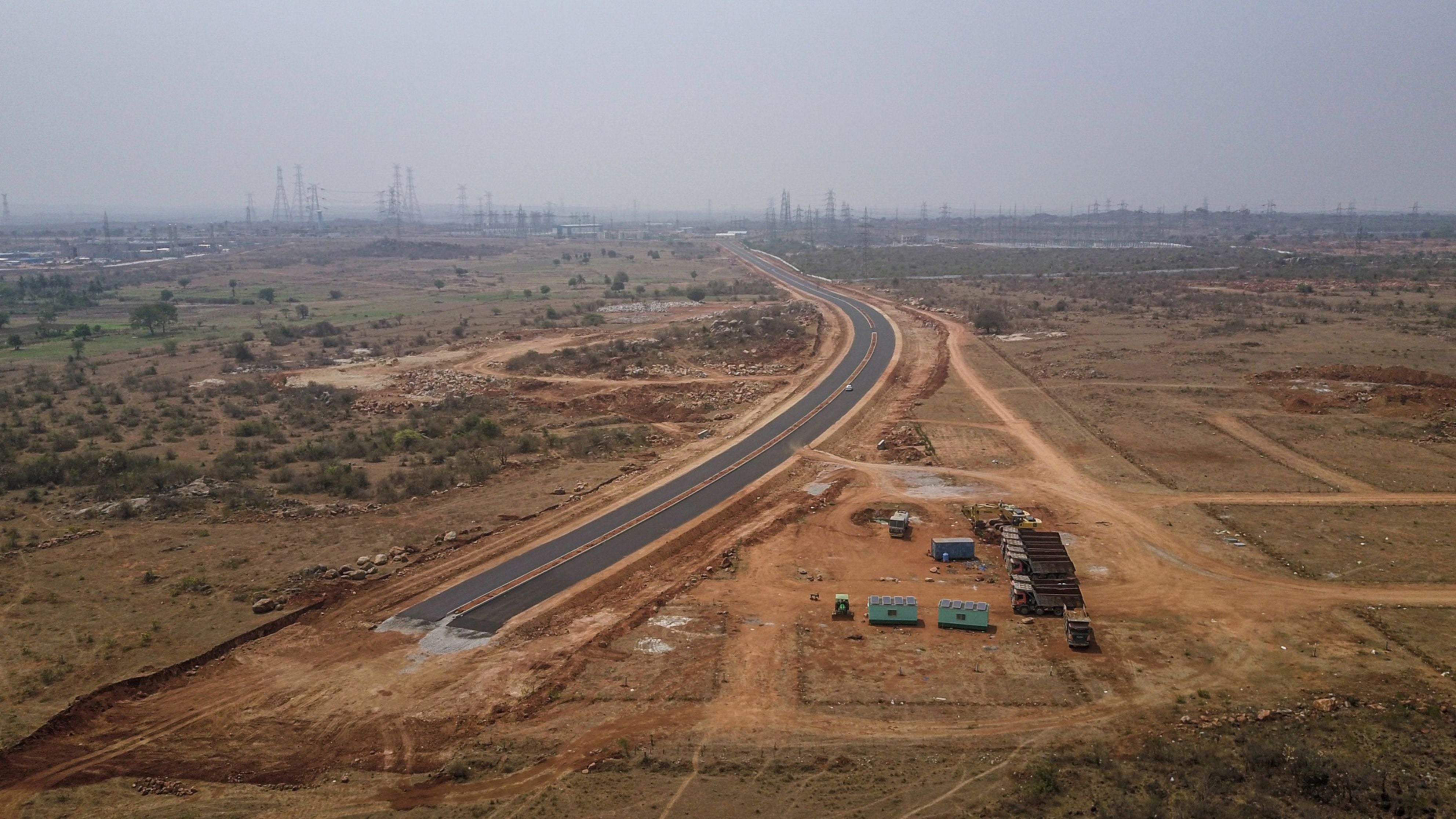 This empty site the size of 14,000 football fields is expected to employ 560,000 people in hundreds of sprawling plants