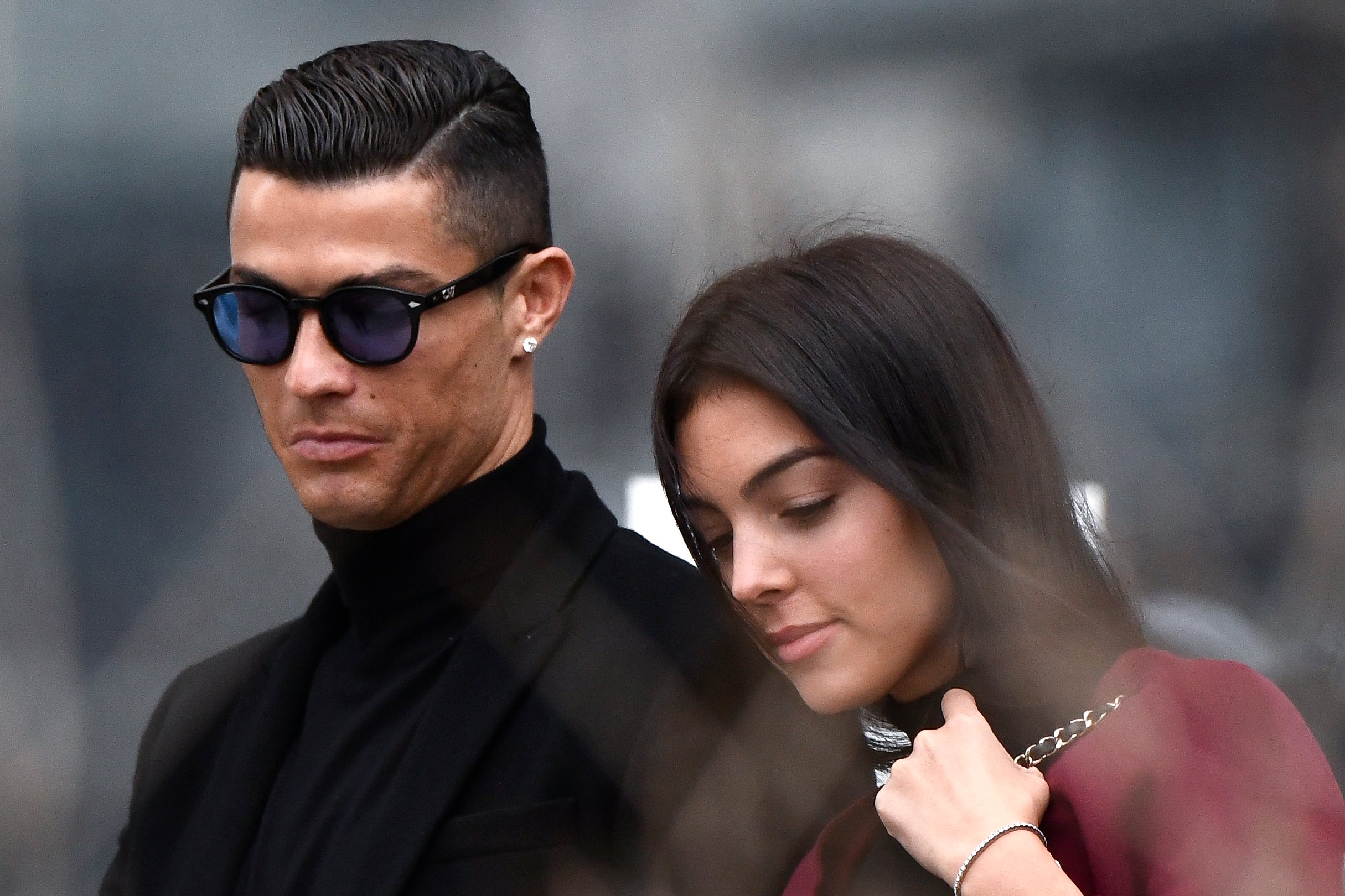 Cristiano Ronaldo with his partner Georgina Rodriguez