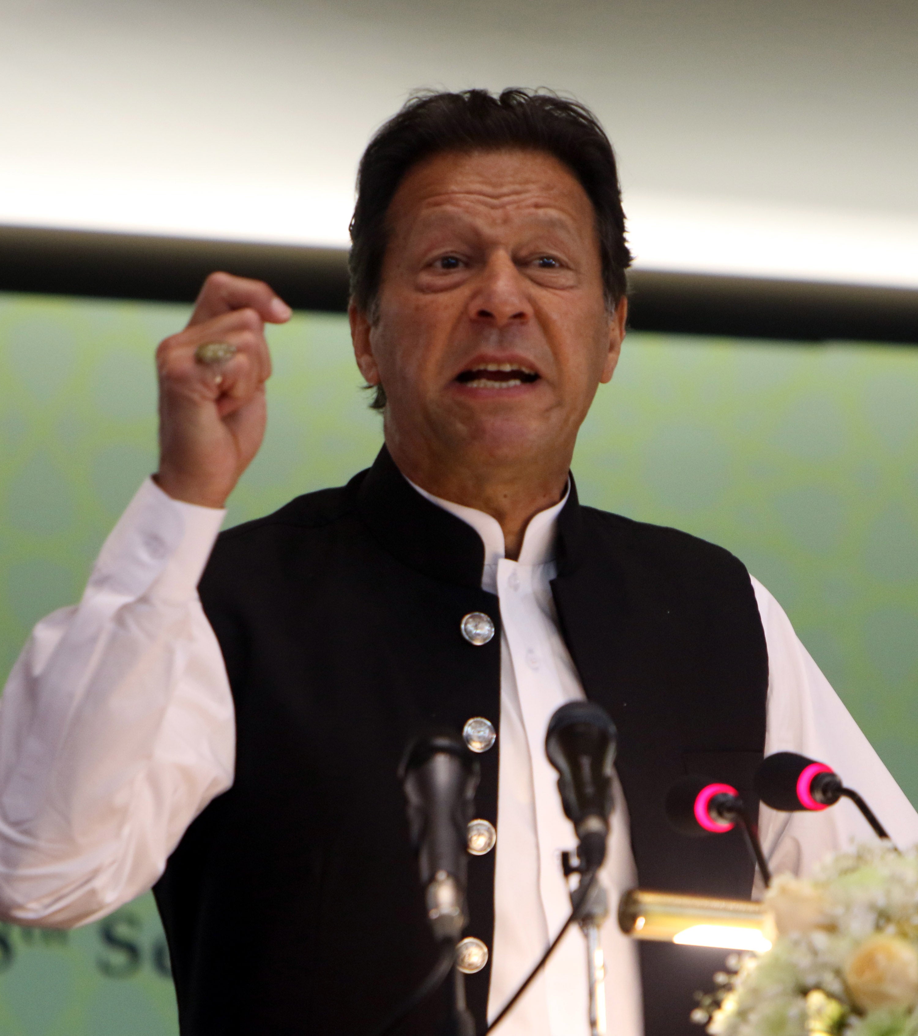 Former cricketer and Pakistani prime minister was ousted from leadership earlier this month