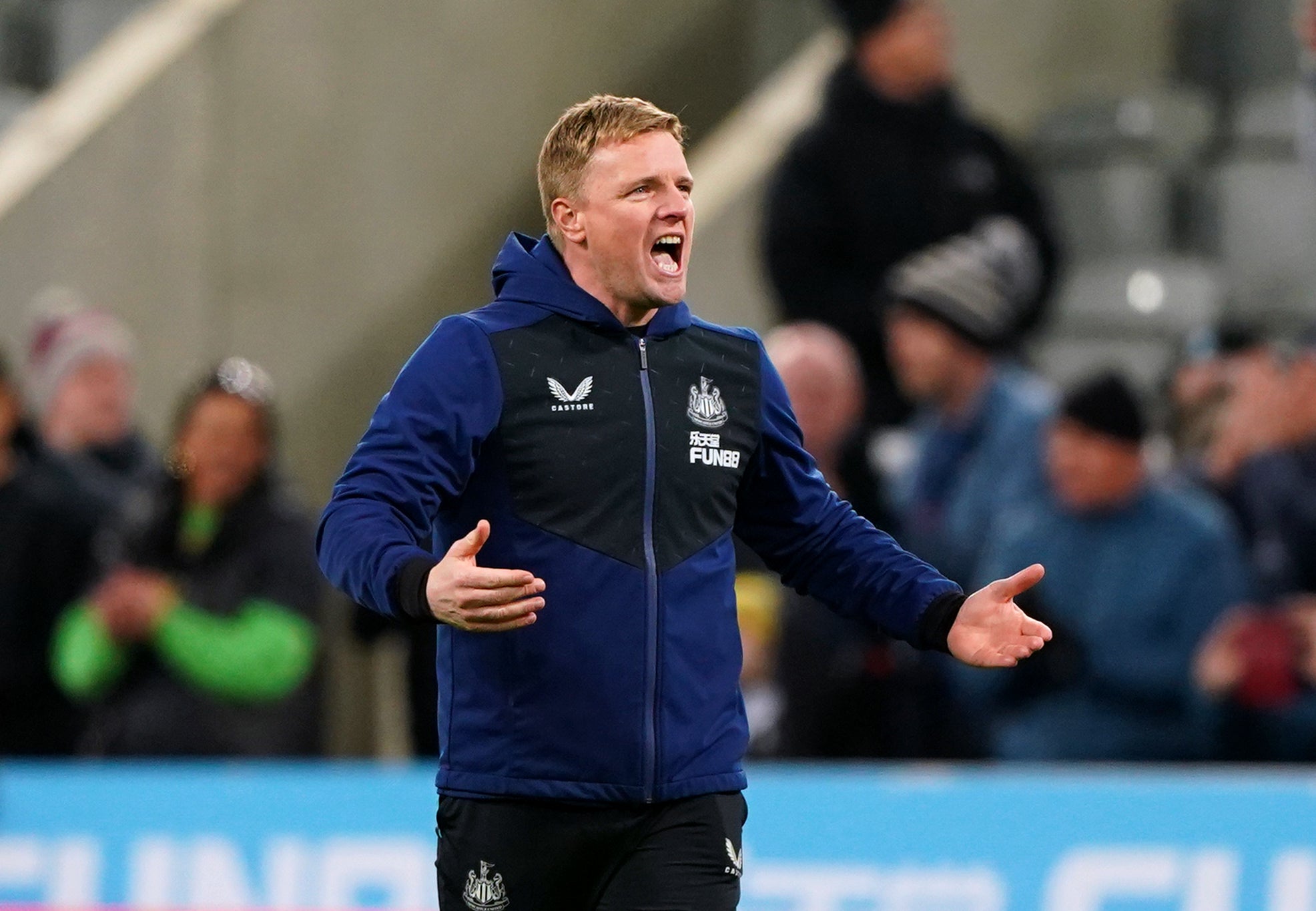 Newcastle head coach Eddie Howe has guided the club to the brink of Premier League safety (Owen Humphreys/PA)