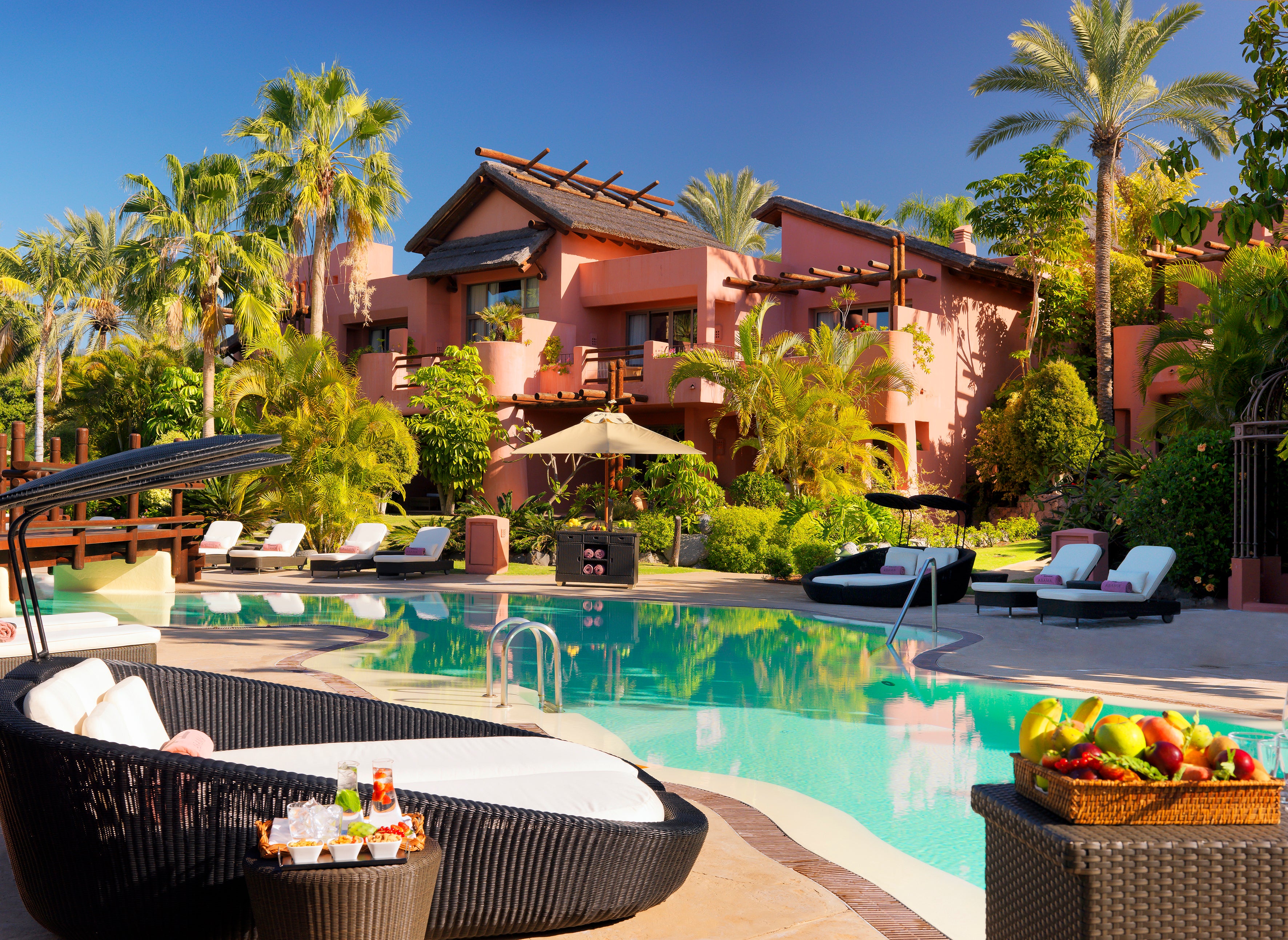 One of several swimming pools beside the ‘Villa’ rooms