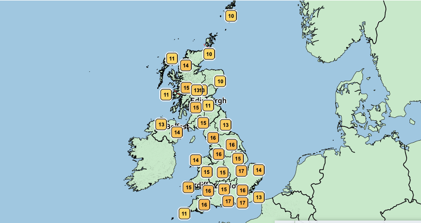 The UK will be enjoying an extended period of warm weather after a dip in temperature