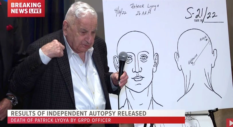 Dr Werner Spitz explains the findings of his independent autopsy