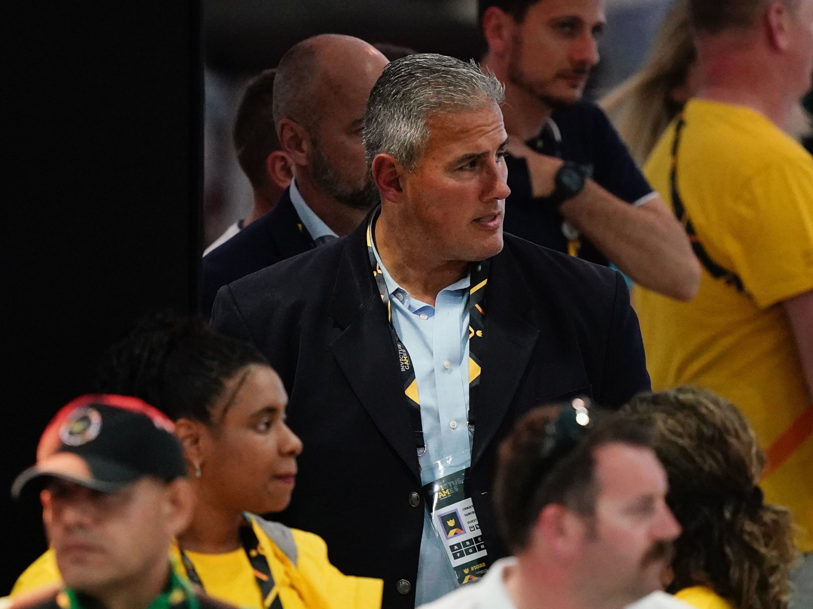 Former Secret Service agent Christopher Sanchez seen at the Invictus Games on 19 April 2022