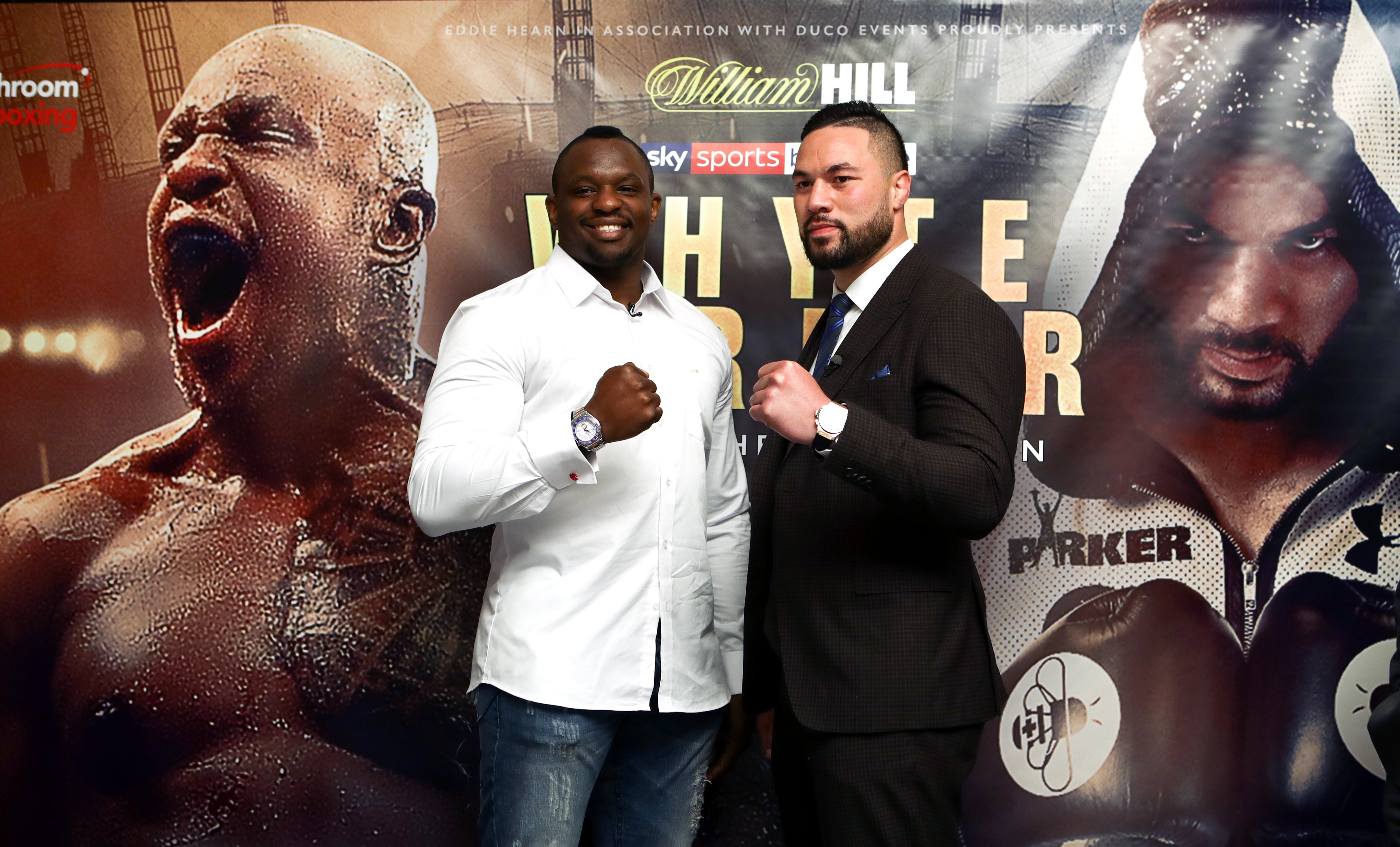 Joseph Parker, right, lost to Dillian Whyte in 2018 (John Walton/PA)