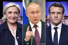 Vladimir Putin congratulates Macron on French election win