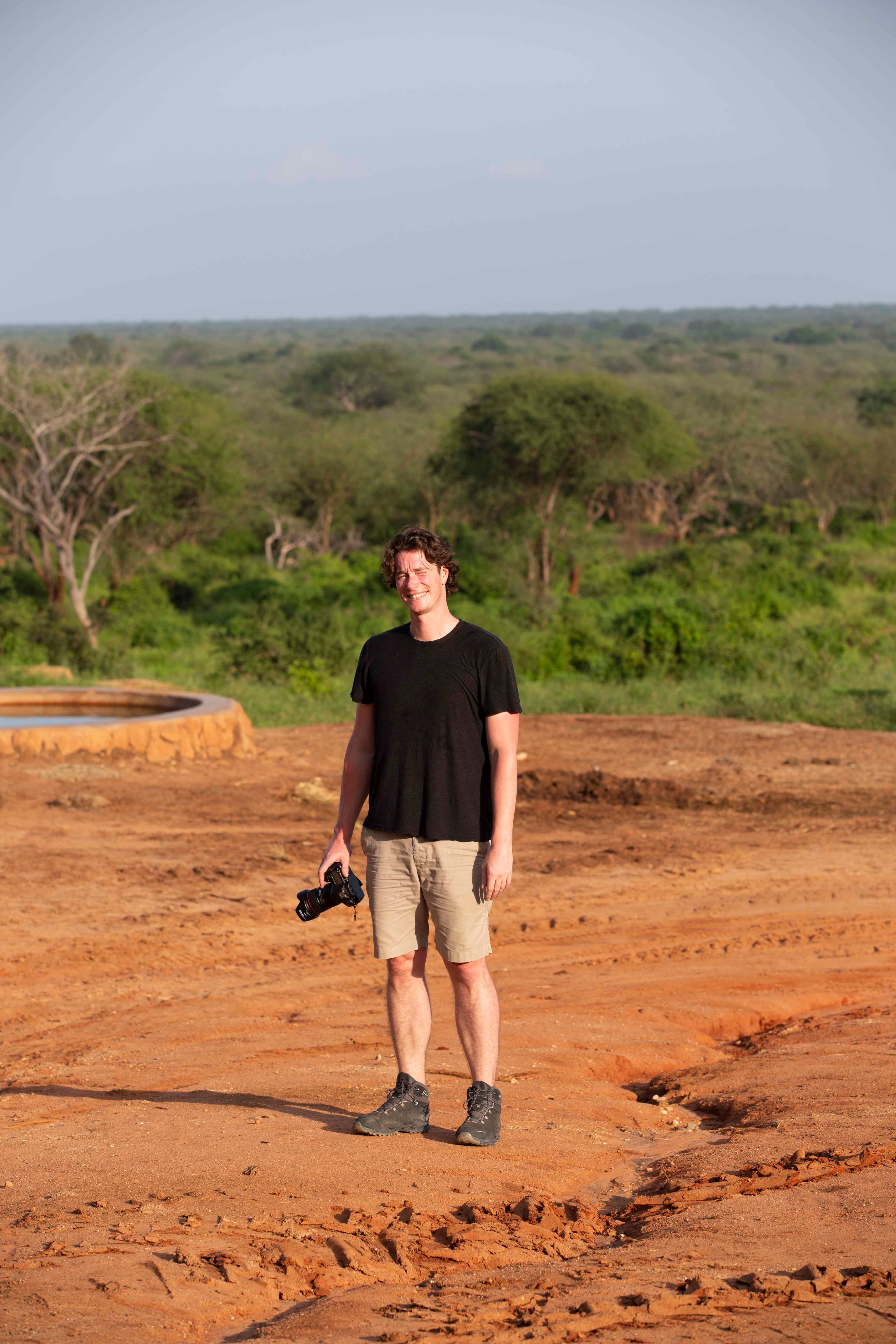 Philippe seen posing for the camera, a rare sighting [Tsavo East National Park, Kenya]