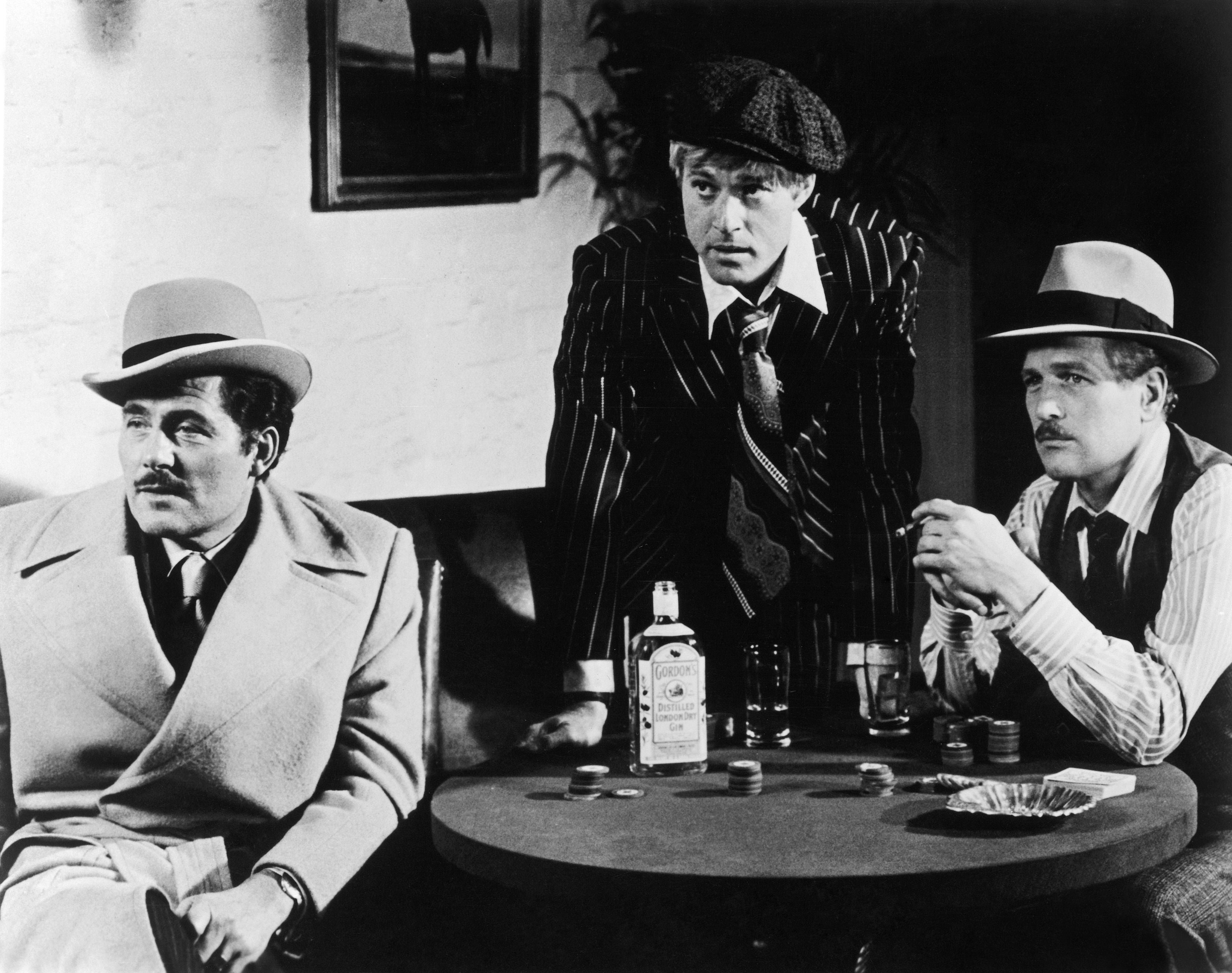 Shaw as mob boss Doyle Lonnegan with Robert Redford and Paul Newman as two grifters – Johnny “Kelly” Hooker and Henry “Shaw” Gondorff – in ‘The Sting’ in 1973