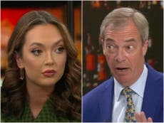 Love Island star Sharon Gaffka tells Nigel Farage she wants to become an MP