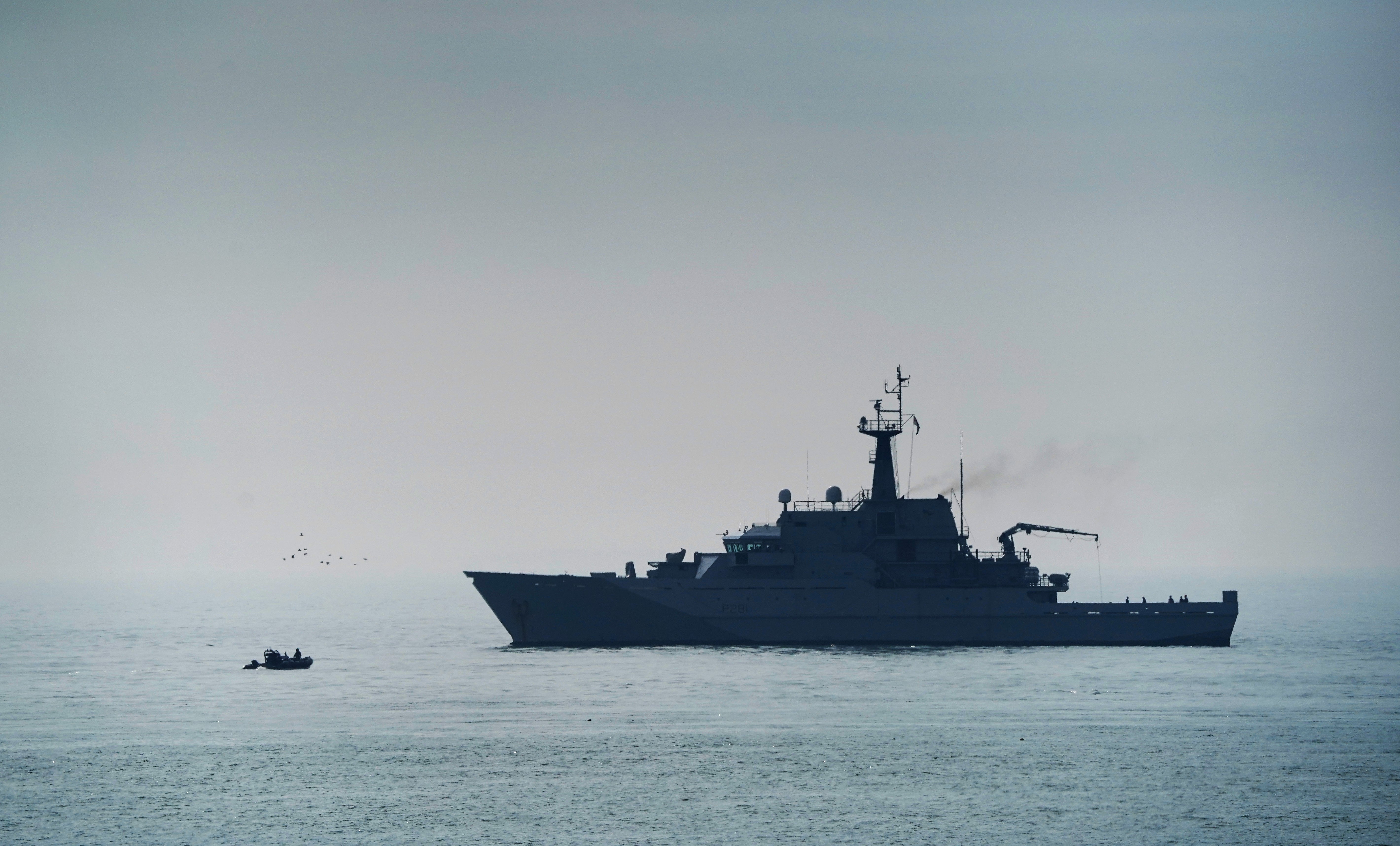 Royal Navy patrol ship HMS Tyne (Gareth Fuller/PA)