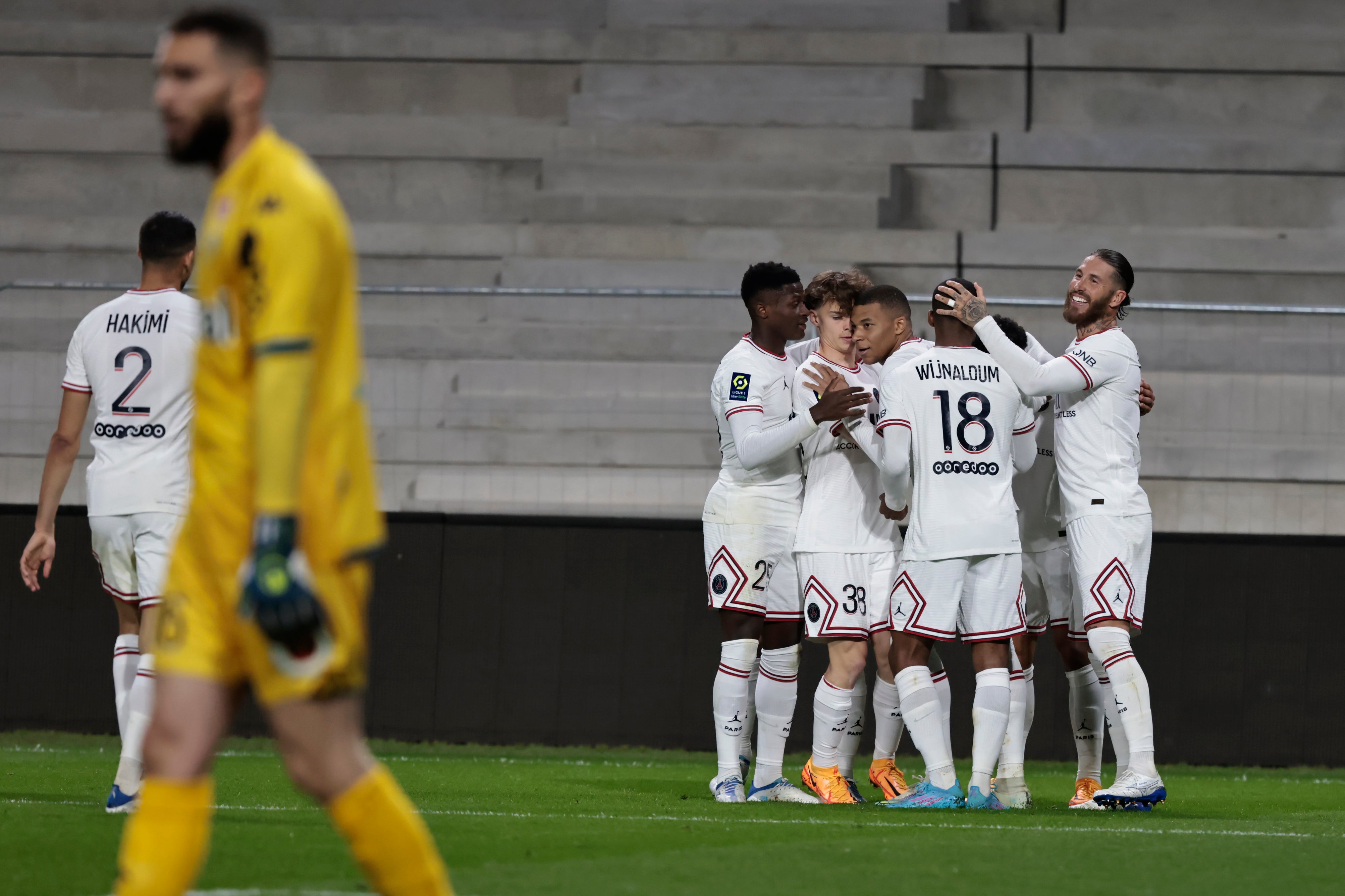 PSG will be crowned Ligue 1 champions if they take a point in their next game (Jeremias Gonzalez/AP)