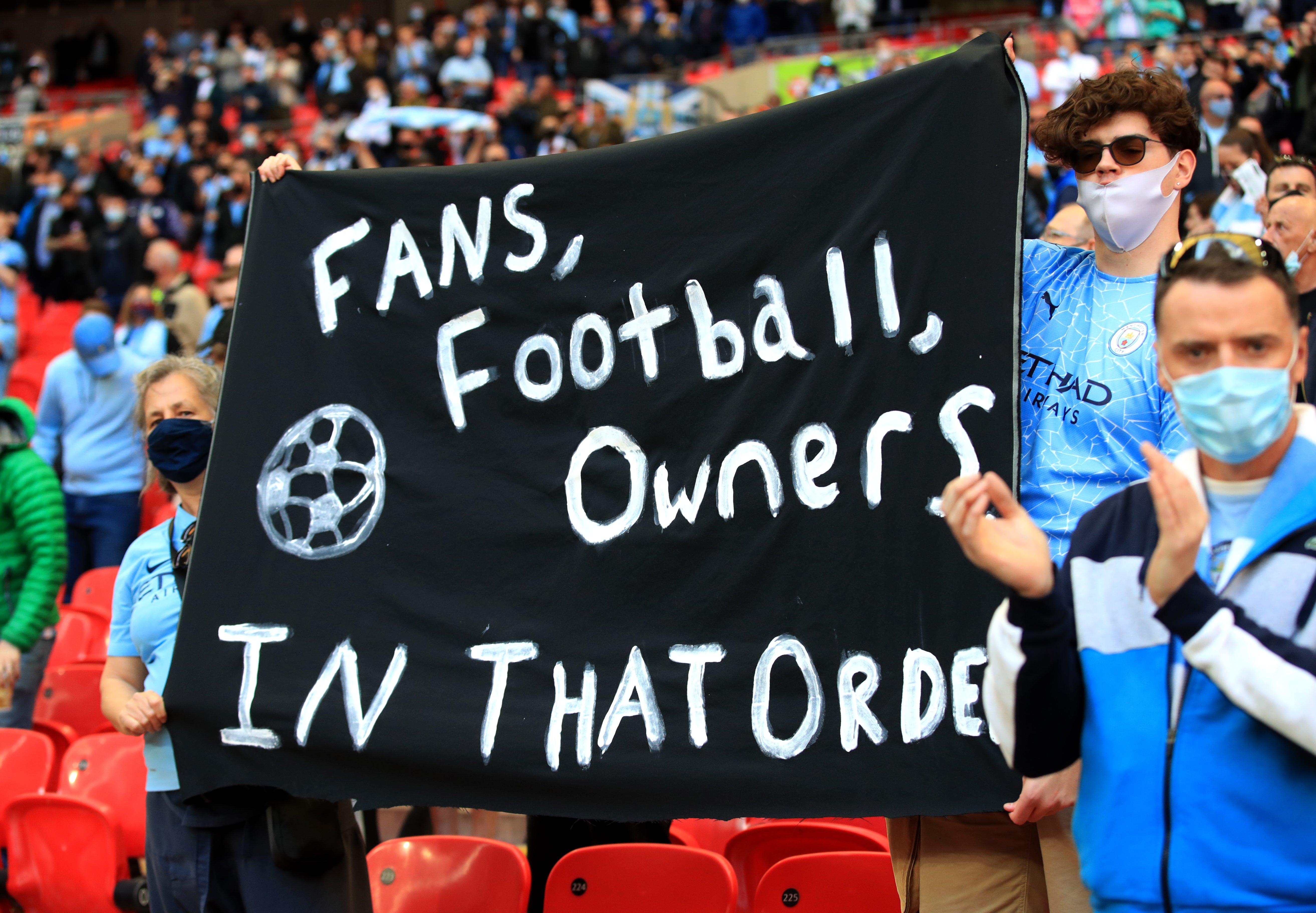 UEFA has endorsed a fans’ petition designed to provide protection against any future attempts to revive the Super League (Adam Davy/PA)